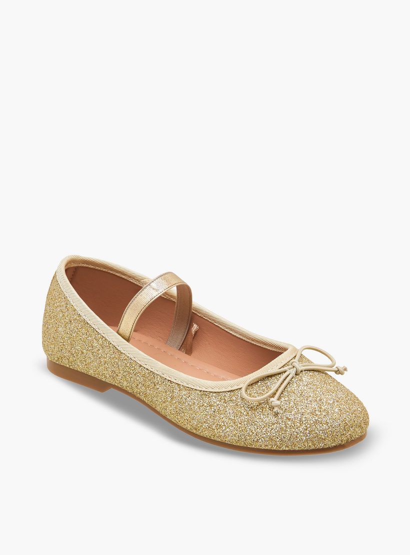 حذاء باليرينا بجليتر بارز الملمس للبنات من جونيورز-girls-shoes-ballerinas-image-2