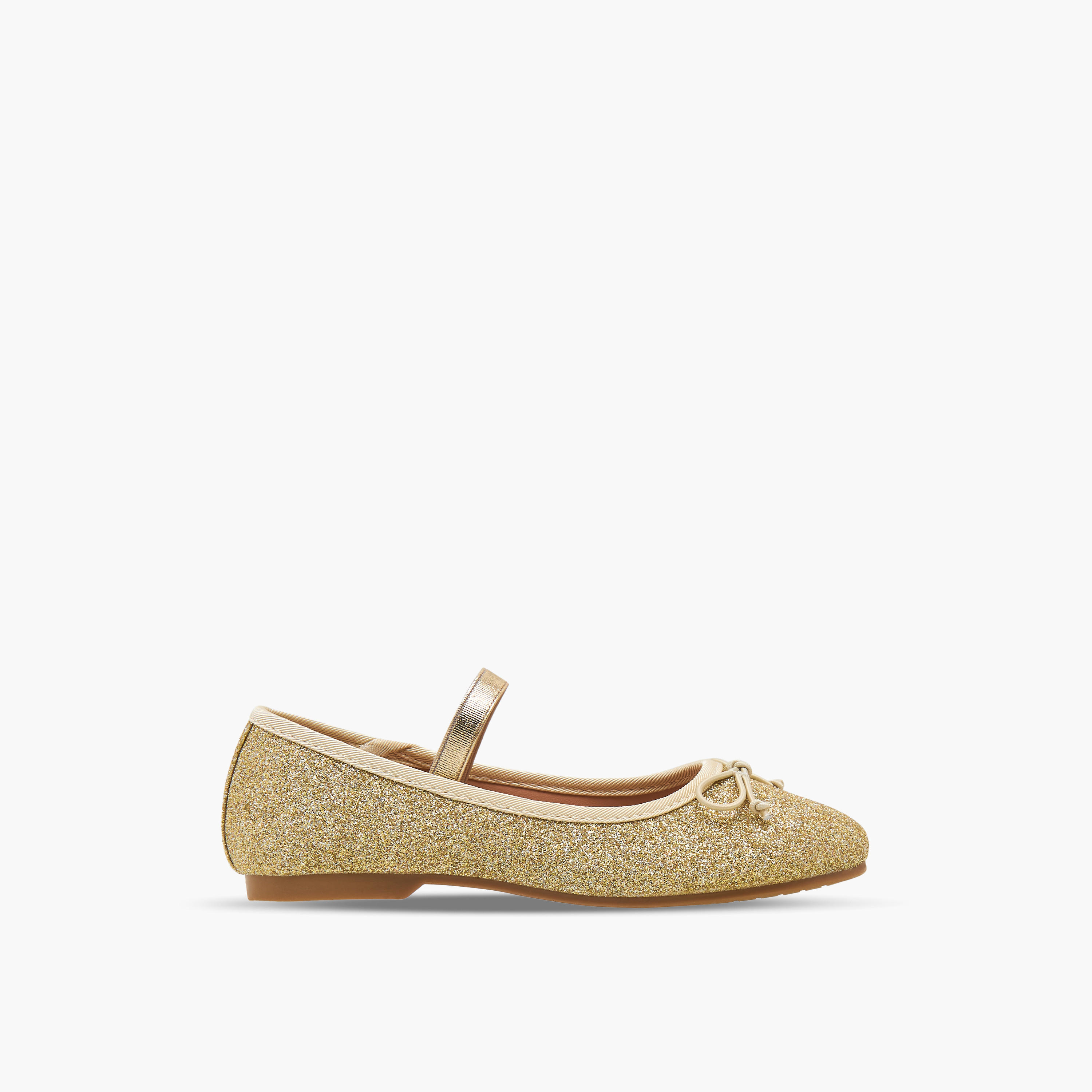 حذاء باليرينا بجليتر بارز الملمس للبنات من جونيورز-girls-shoes-ballerinas-image-3