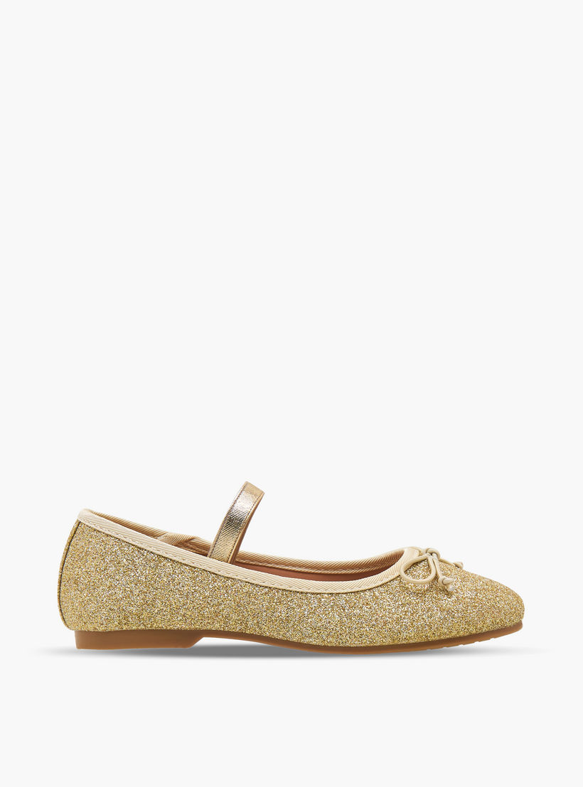 حذاء باليرينا بجليتر بارز الملمس للبنات من جونيورز-girls-shoes-ballerinas-image-3