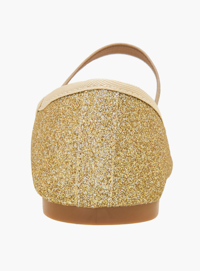 حذاء باليرينا بجليتر بارز الملمس للبنات من جونيورز-girls-shoes-ballerinas-image-5