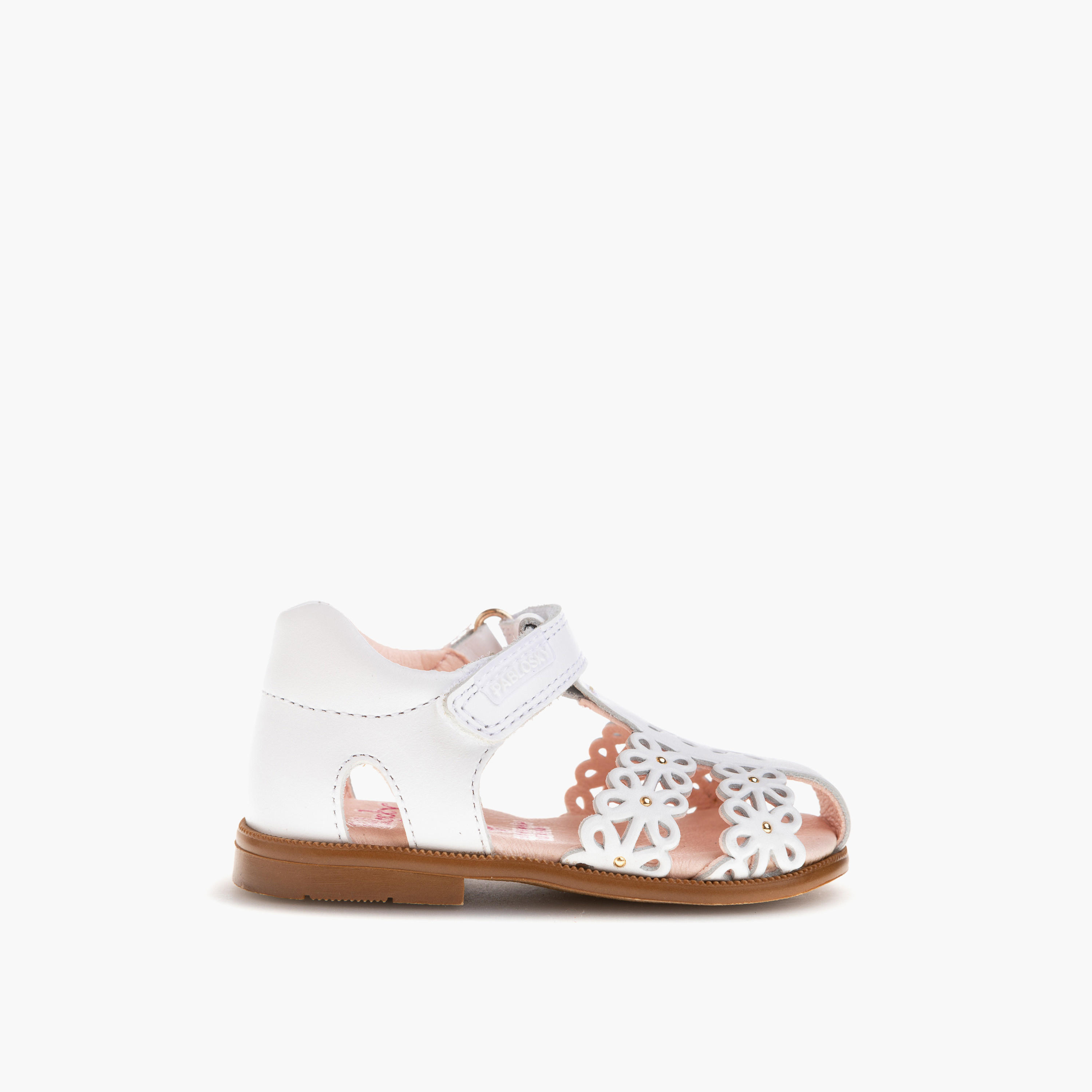 Pablosky Girls' Strap Sandals with Hook and Loop Closure-baby-girls-shoes-sandals-image-2