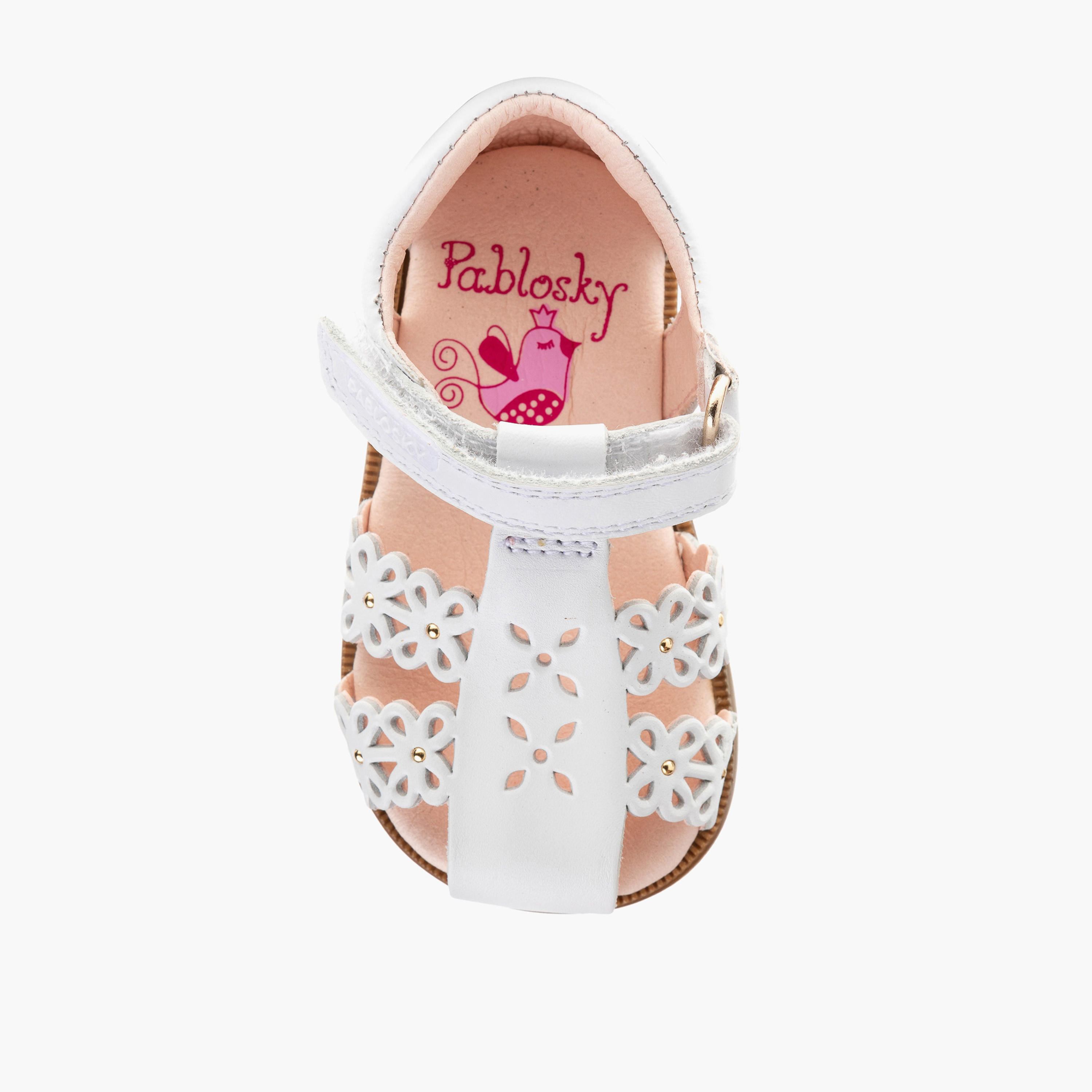 Pablosky Girls' Strap Sandals with Hook and Loop Closure-baby-girls-shoes-sandals-image-4