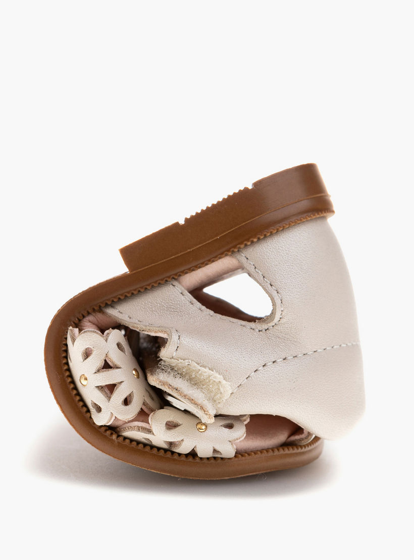 Pablosky Girls' Cutwork Detail Sandals with Hook and Loop Closure-baby-girls-shoes-sandals-image-6
