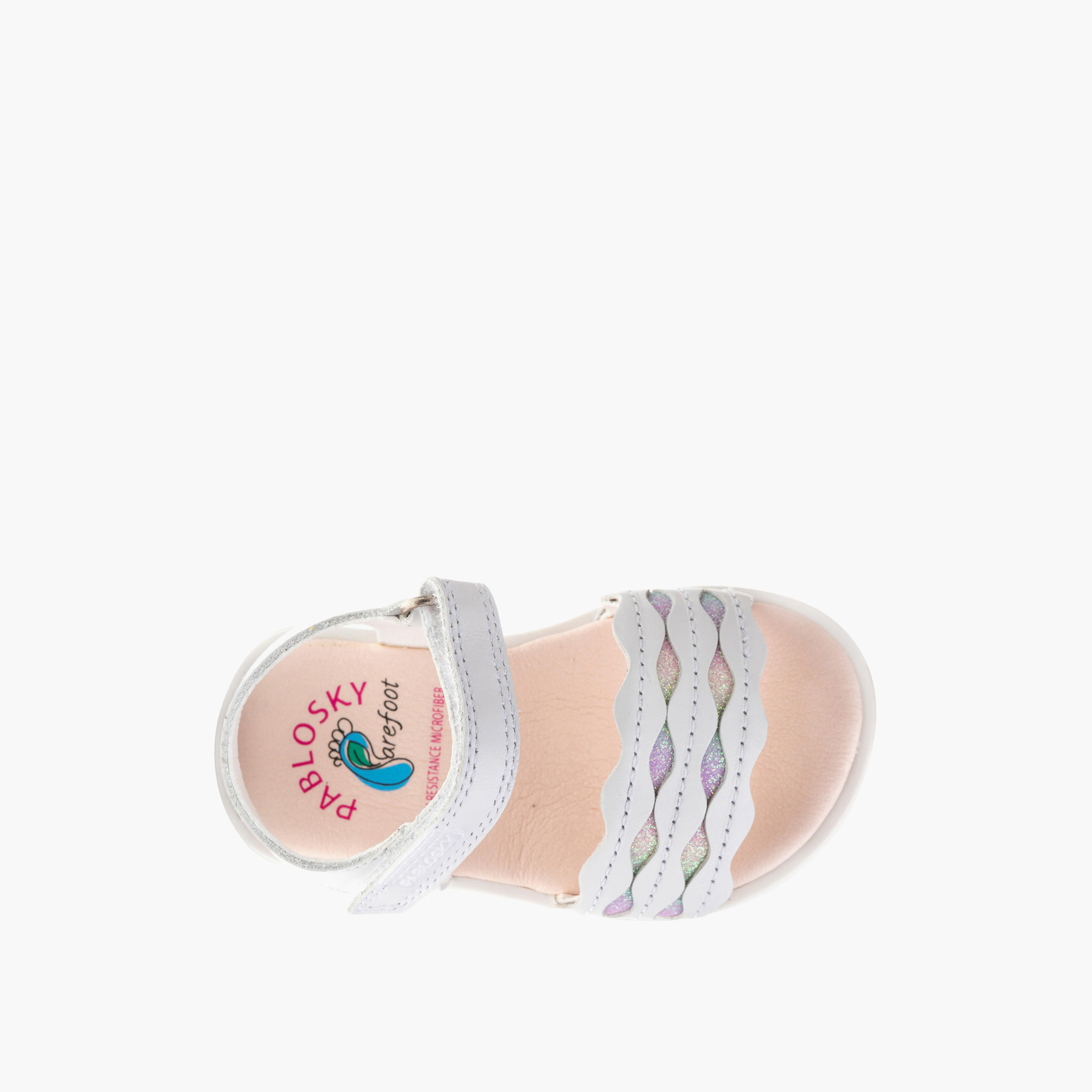 Pablosky Girls' Strappy Sandals with Hook and Loop Closure-baby-girls-shoes-sandals-image-4