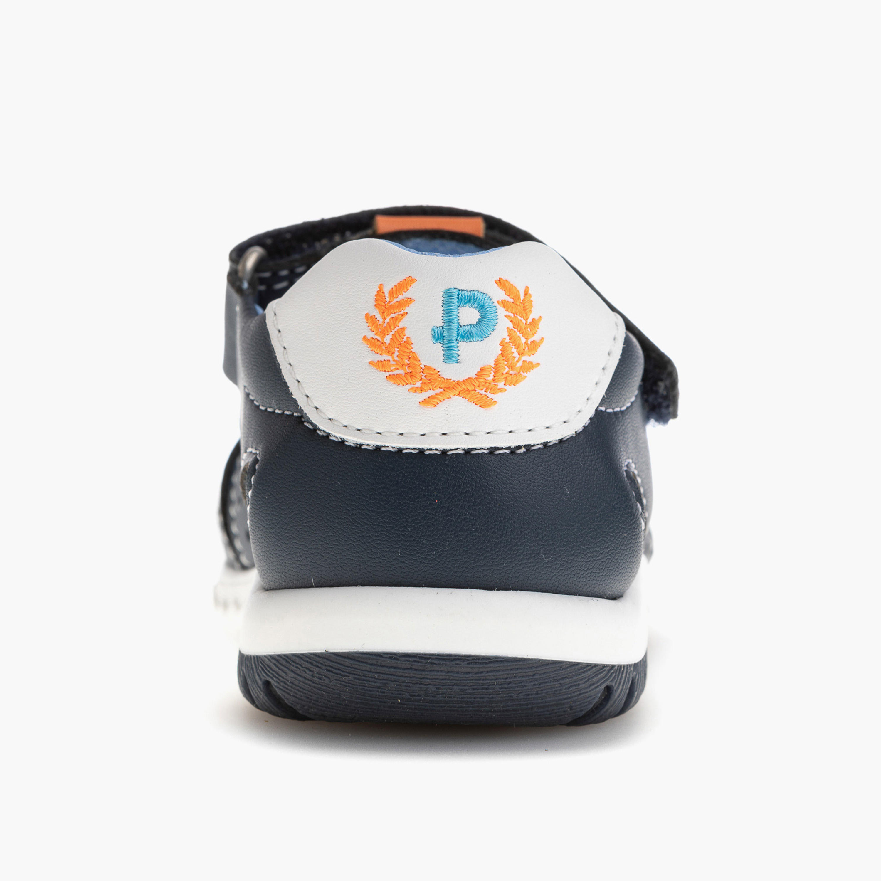 صندل بشريط إغلاق لاصق وتطريز شعار للأولاد من بابلوسكي-baby-boys-shoes-sandals-image-3