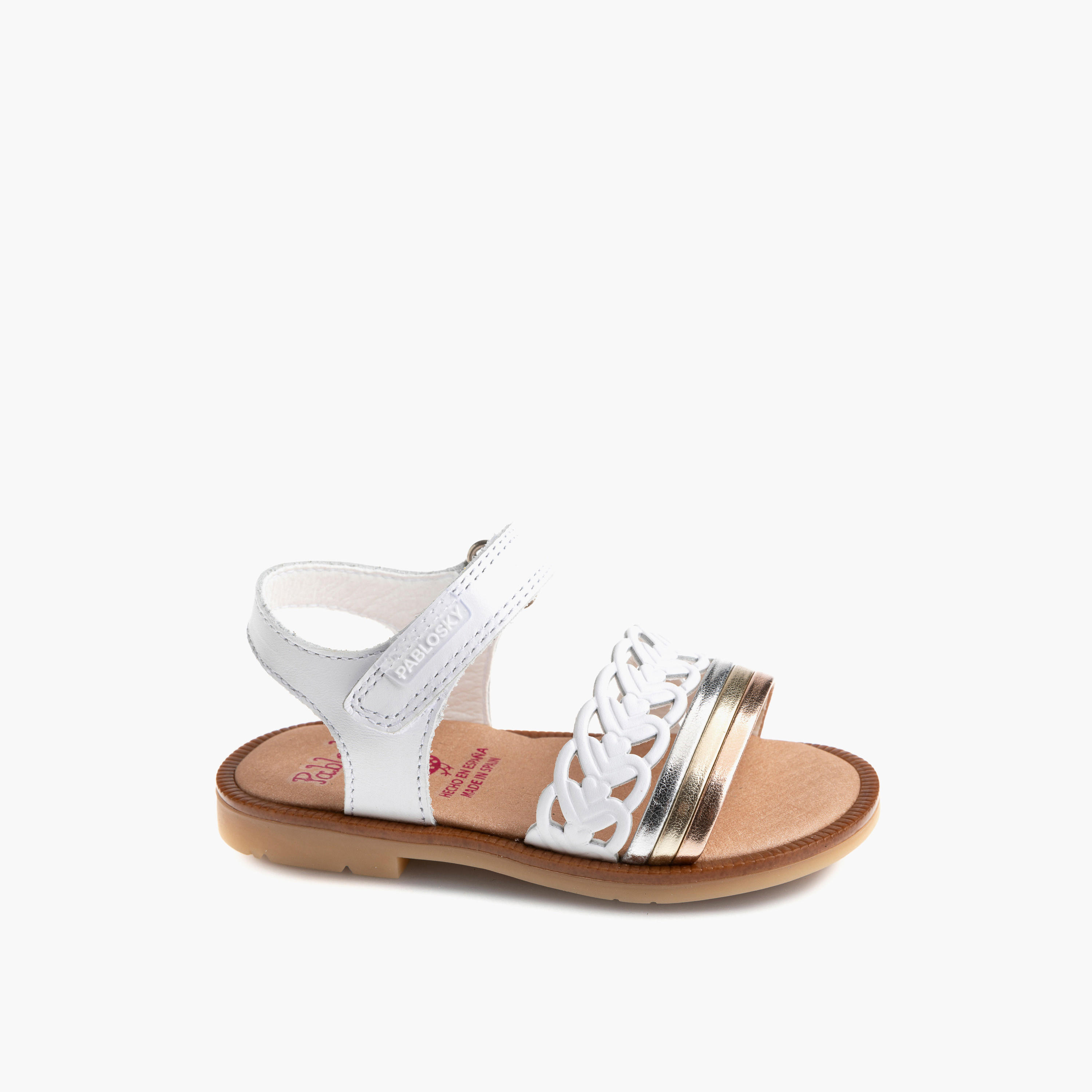 Pablosky Girls' Sandals with Hook and Loop Closure - 056200-baby-girls-shoes-sandals-image-1