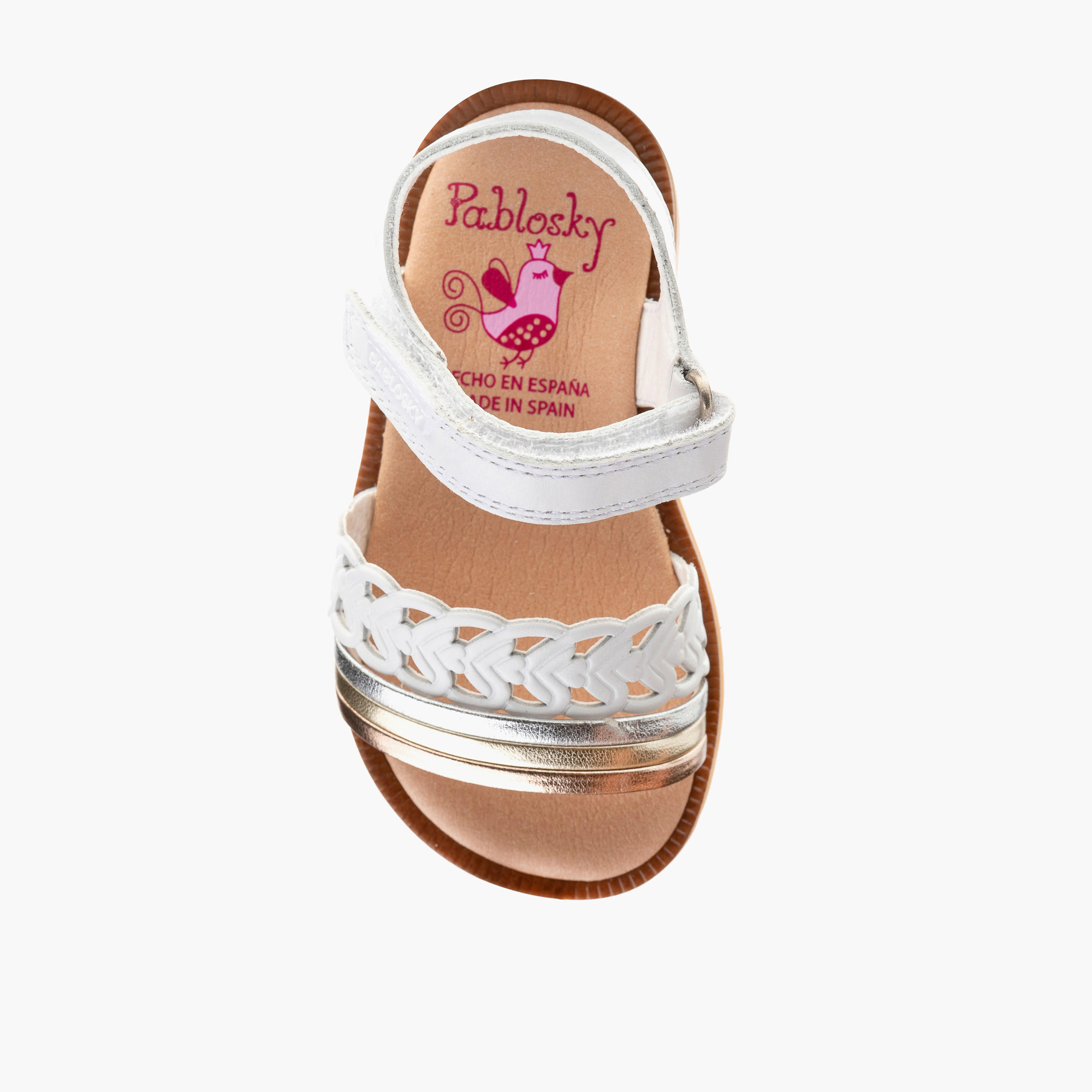Pablosky Girls' Sandals with Hook and Loop Closure - 056200-baby-girls-shoes-sandals-image-4