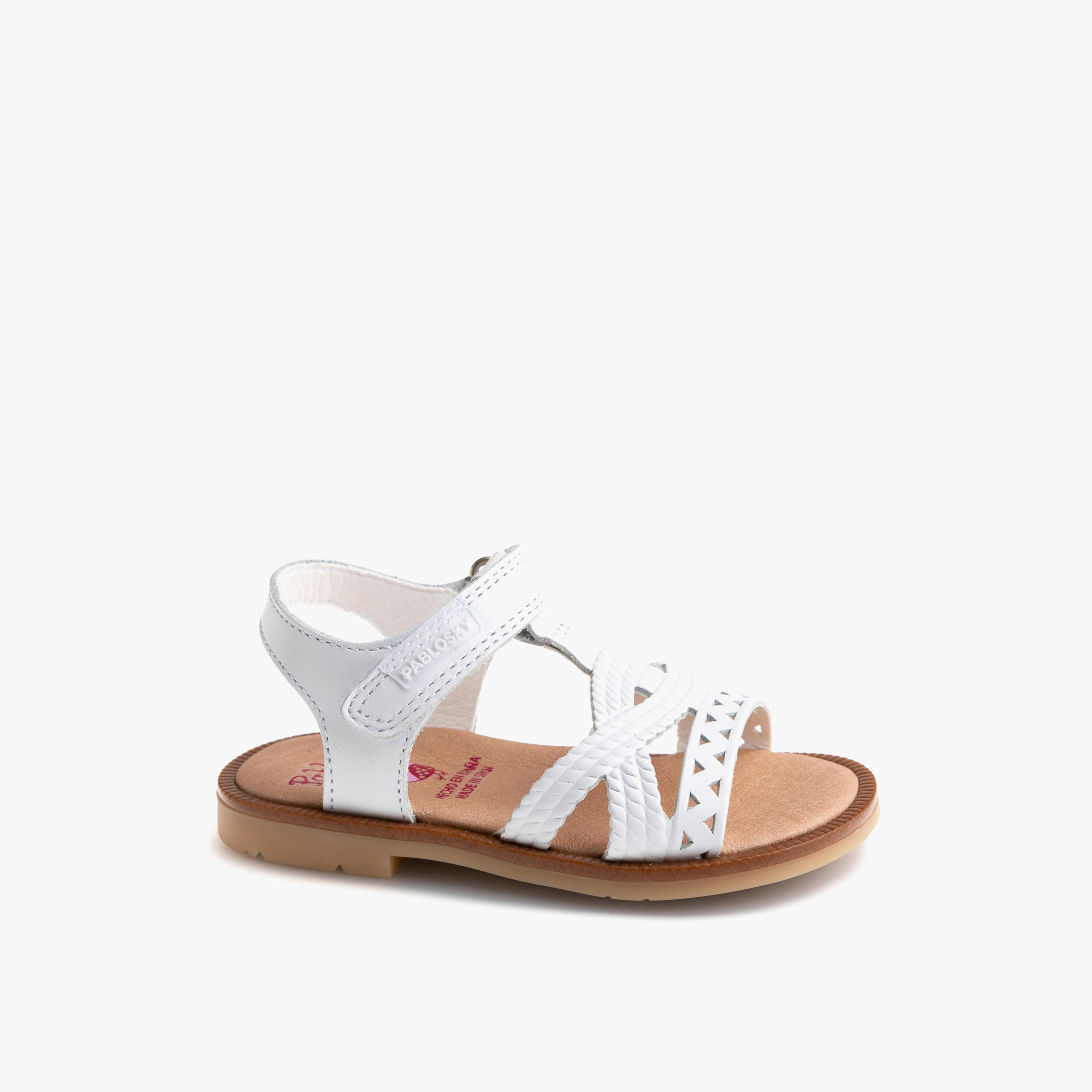 Pablosky Girls' Sandals with Hook and Loop Closure - 056400-baby-girls-shoes-sandals-image-1