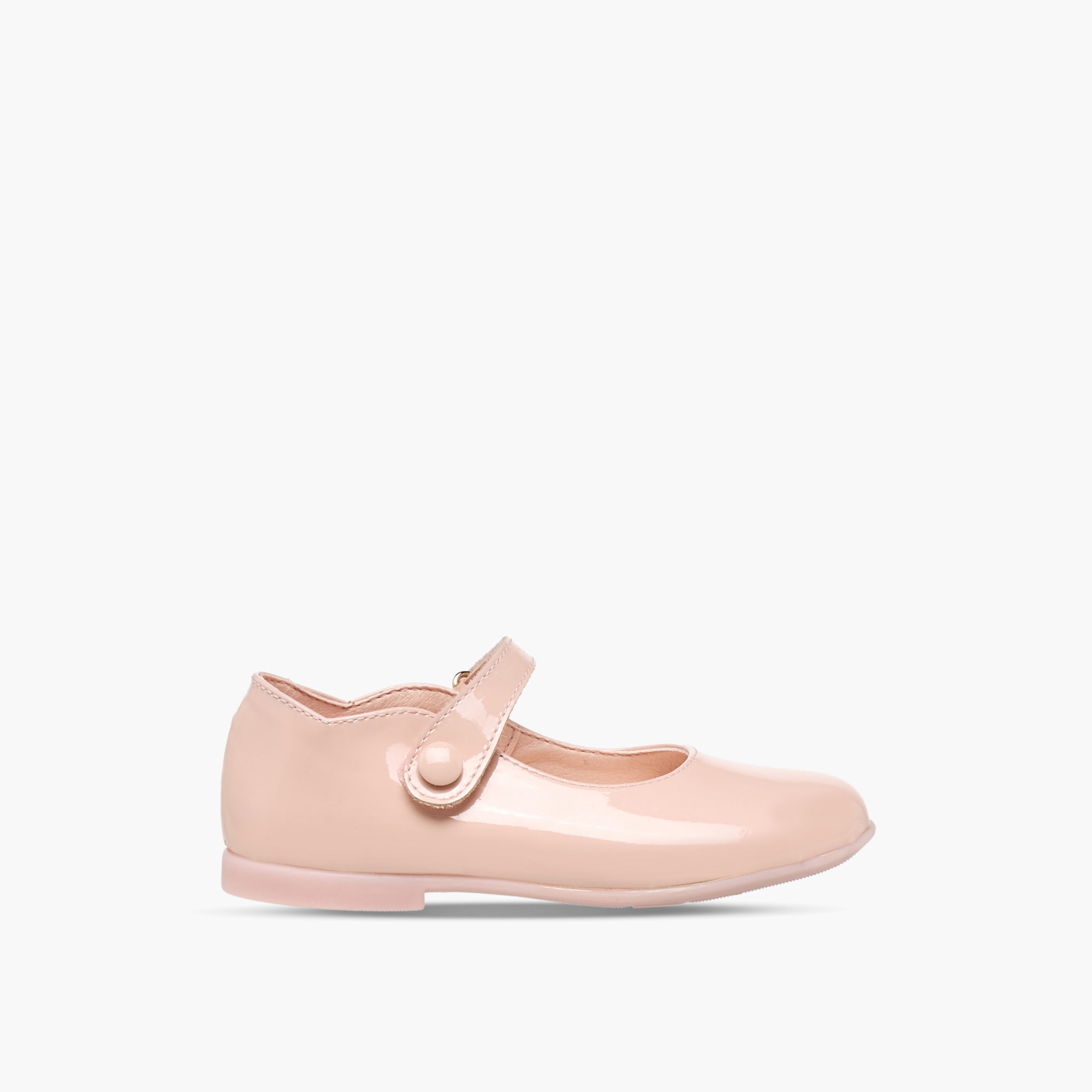Pablosky Leather Mary Jane Shoes with Hook & Loop Closure, Solid Design-baby-girls-shoes-closedshoes-image-3
