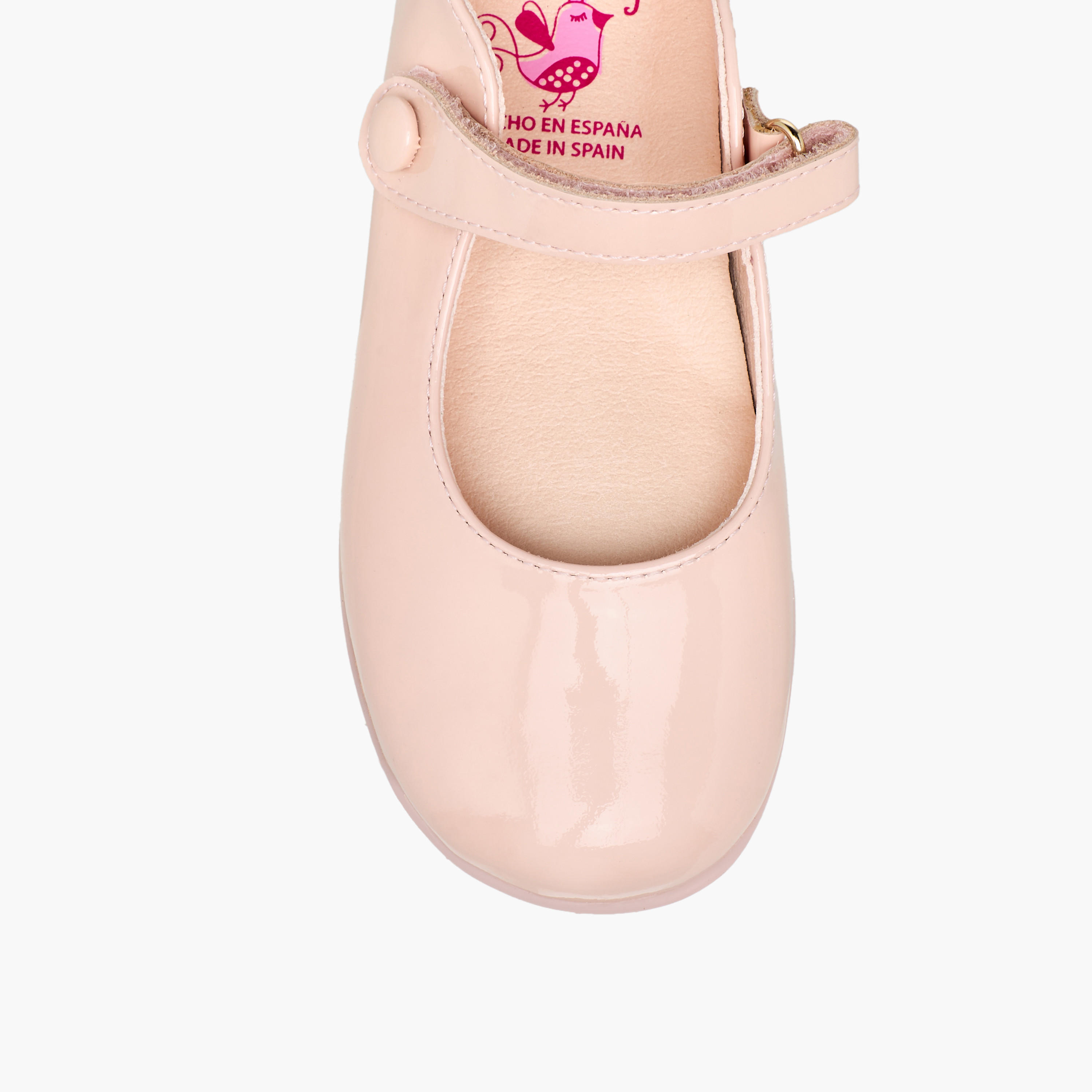 Pablosky Leather Mary Jane Shoes with Hook & Loop Closure, Solid Design-baby-girls-shoes-closedshoes-image-4
