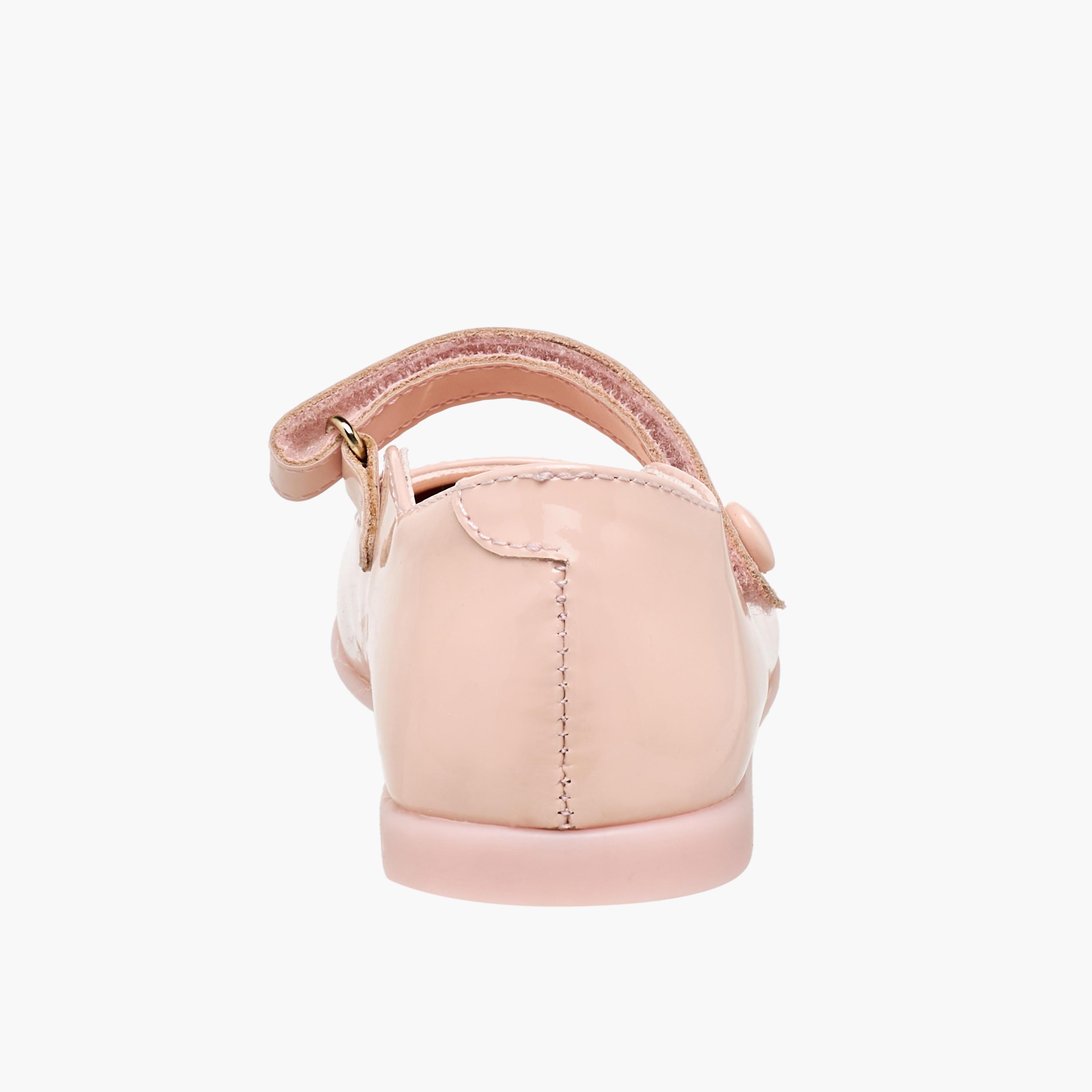 Pablosky Leather Mary Jane Shoes with Hook & Loop Closure, Solid Design-baby-girls-shoes-closedshoes-image-5