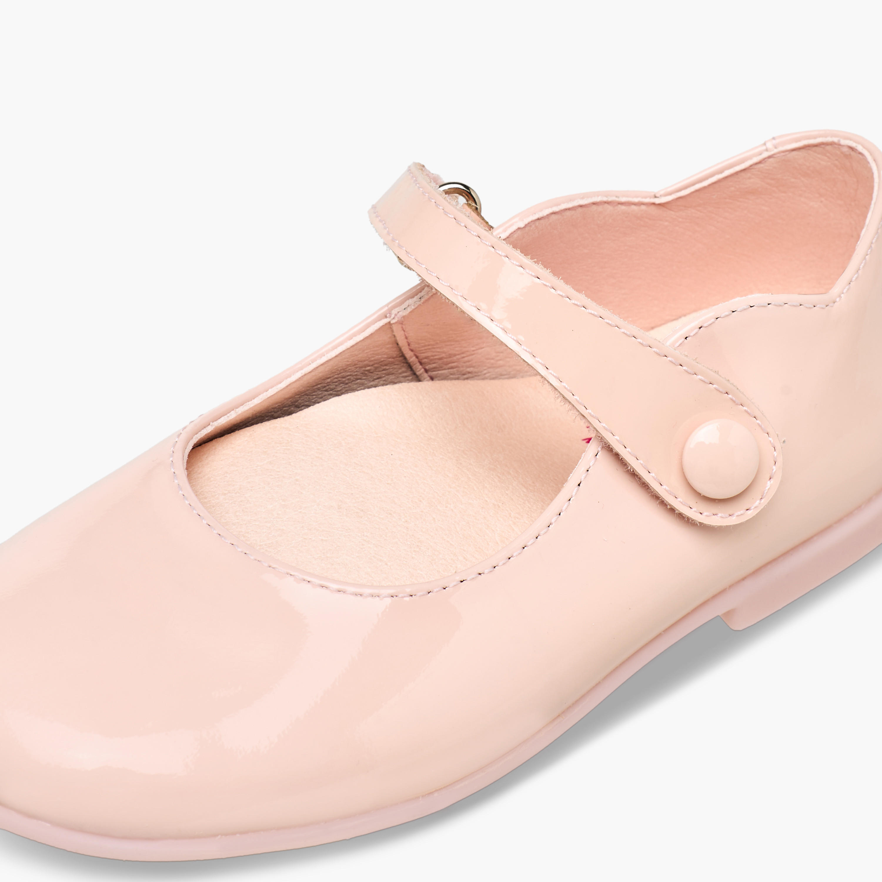 Pablosky Leather Mary Jane Shoes with Hook & Loop Closure, Solid Design-baby-girls-shoes-closedshoes-image-6