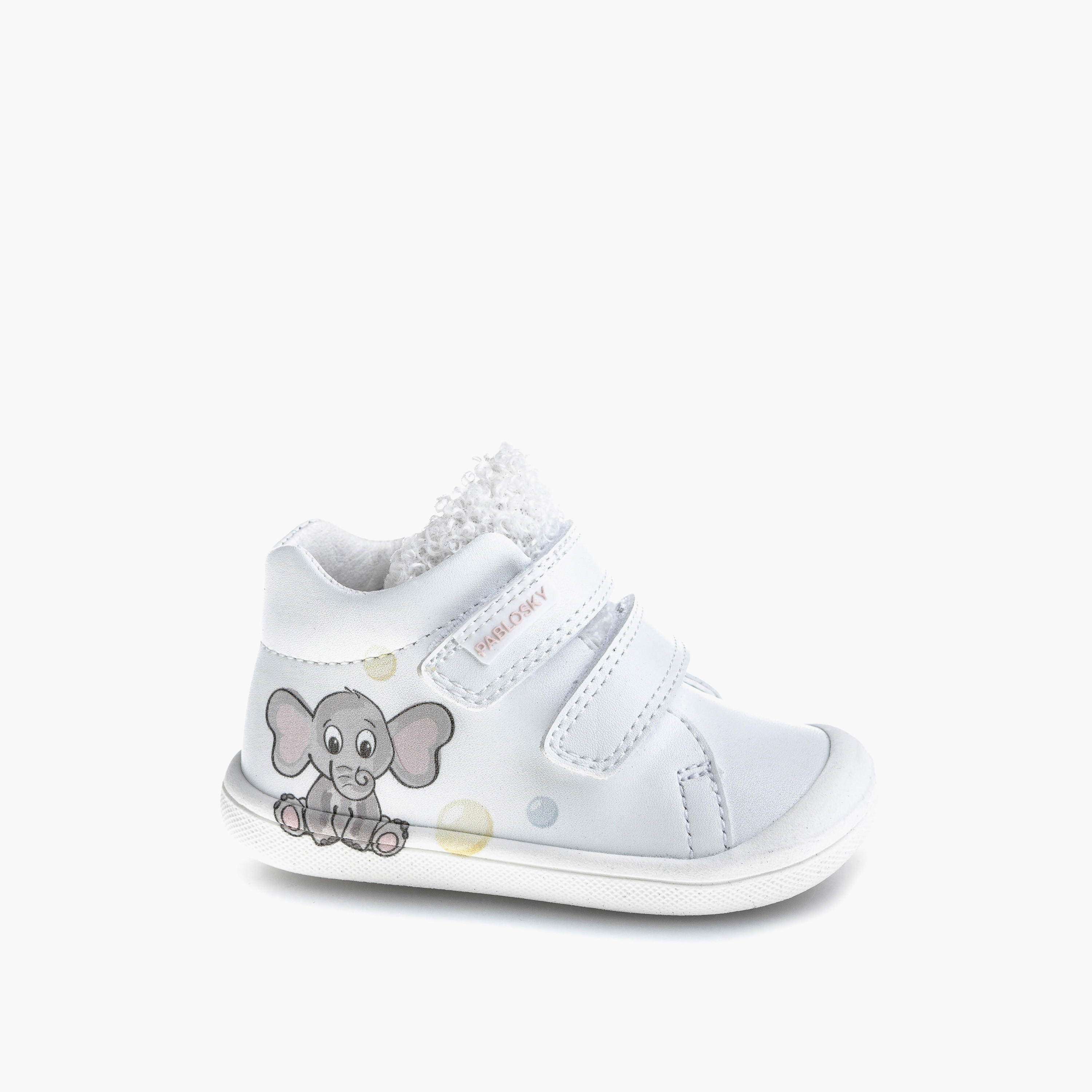 حذاء سنيكرز برقبة عالية وشريط إغلاق لاصق للبنات من بابلوسكي-baby-girls-shoes-closedshoes-image-1