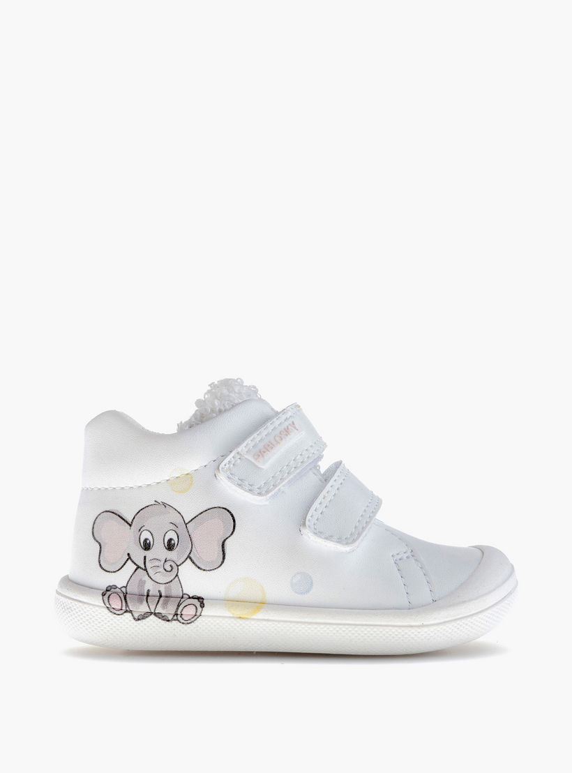 حذاء سنيكرز برقبة عالية وشريط إغلاق لاصق للبنات من بابلوسكي-baby-girls-shoes-closedshoes-image-2
