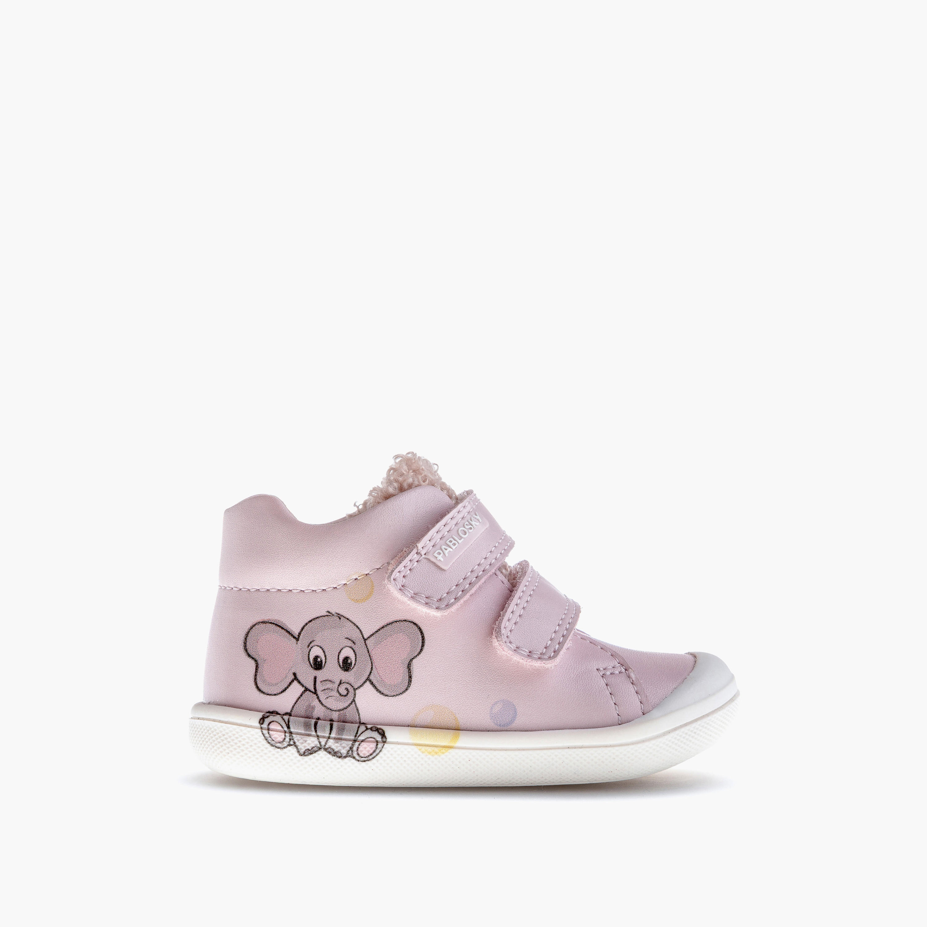 حذاء سنيكرز برقبة عالية وشريط إغلاق لاصق للبنات من بابلوسكي-baby-girls-shoes-closedshoes-image-2