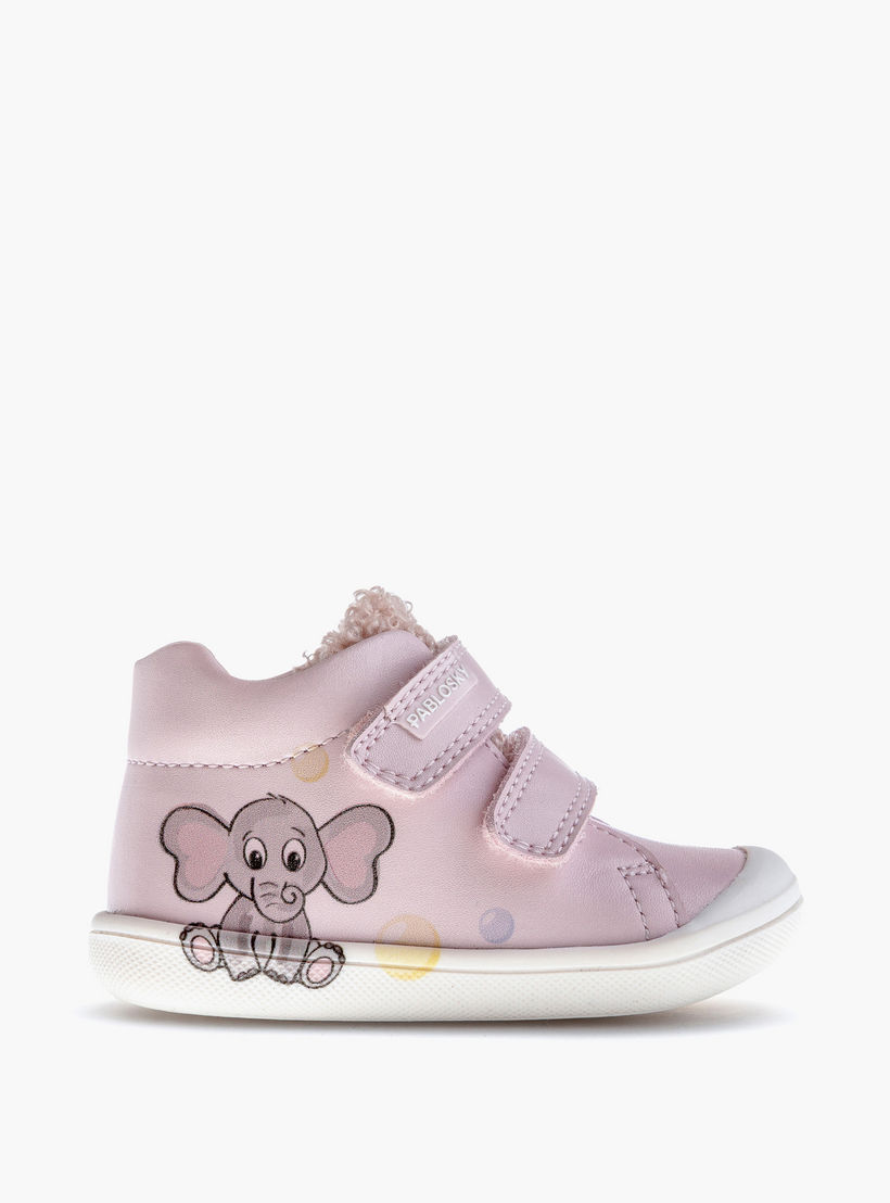 حذاء سنيكرز برقبة عالية وشريط إغلاق لاصق للبنات من بابلوسكي-baby-girls-shoes-closedshoes-image-2