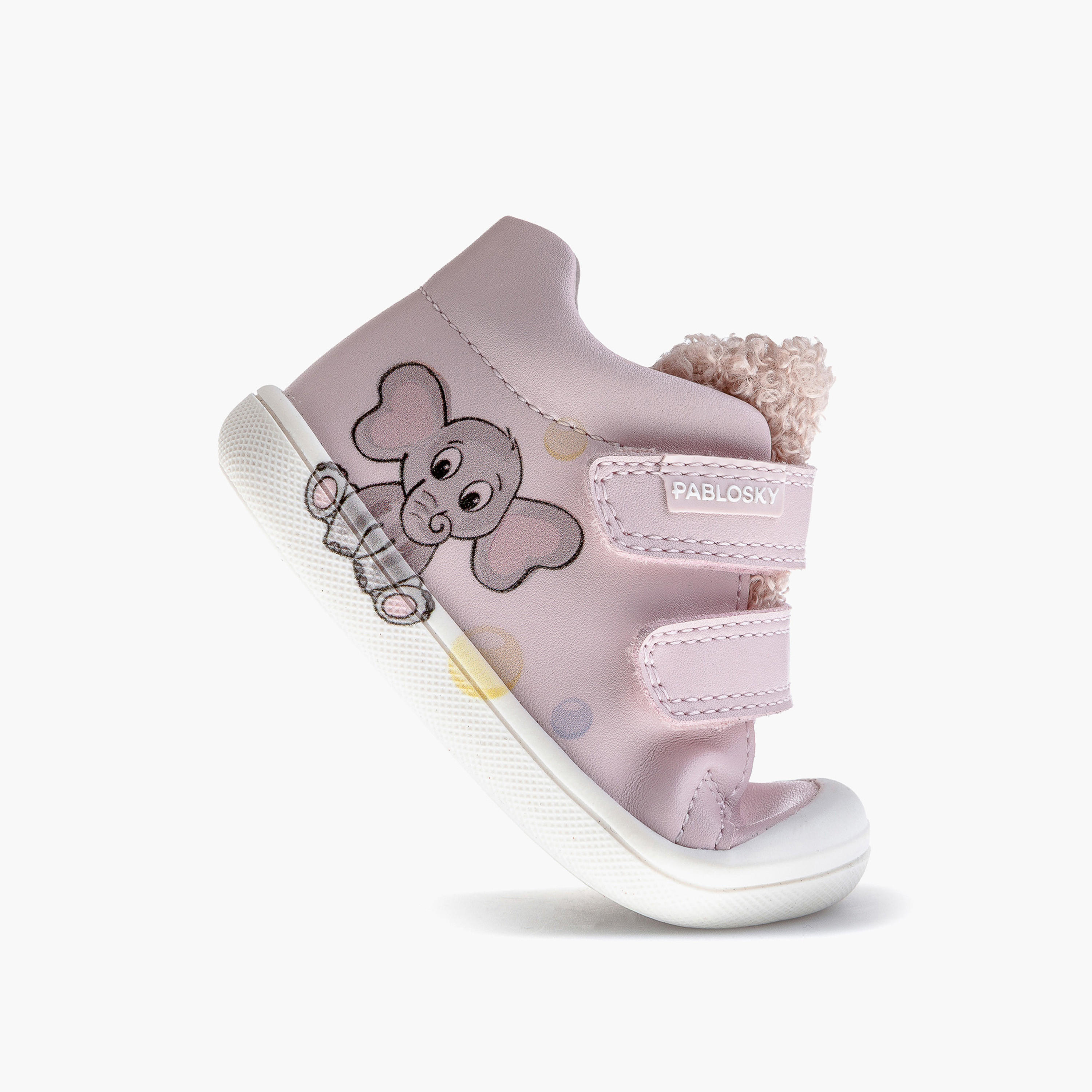 حذاء سنيكرز برقبة عالية وشريط إغلاق لاصق للبنات من بابلوسكي-baby-girls-shoes-closedshoes-image-5
