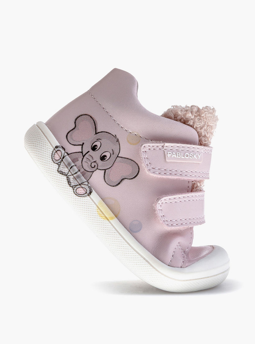 حذاء سنيكرز برقبة عالية وشريط إغلاق لاصق للبنات من بابلوسكي-baby-girls-shoes-closedshoes-image-5