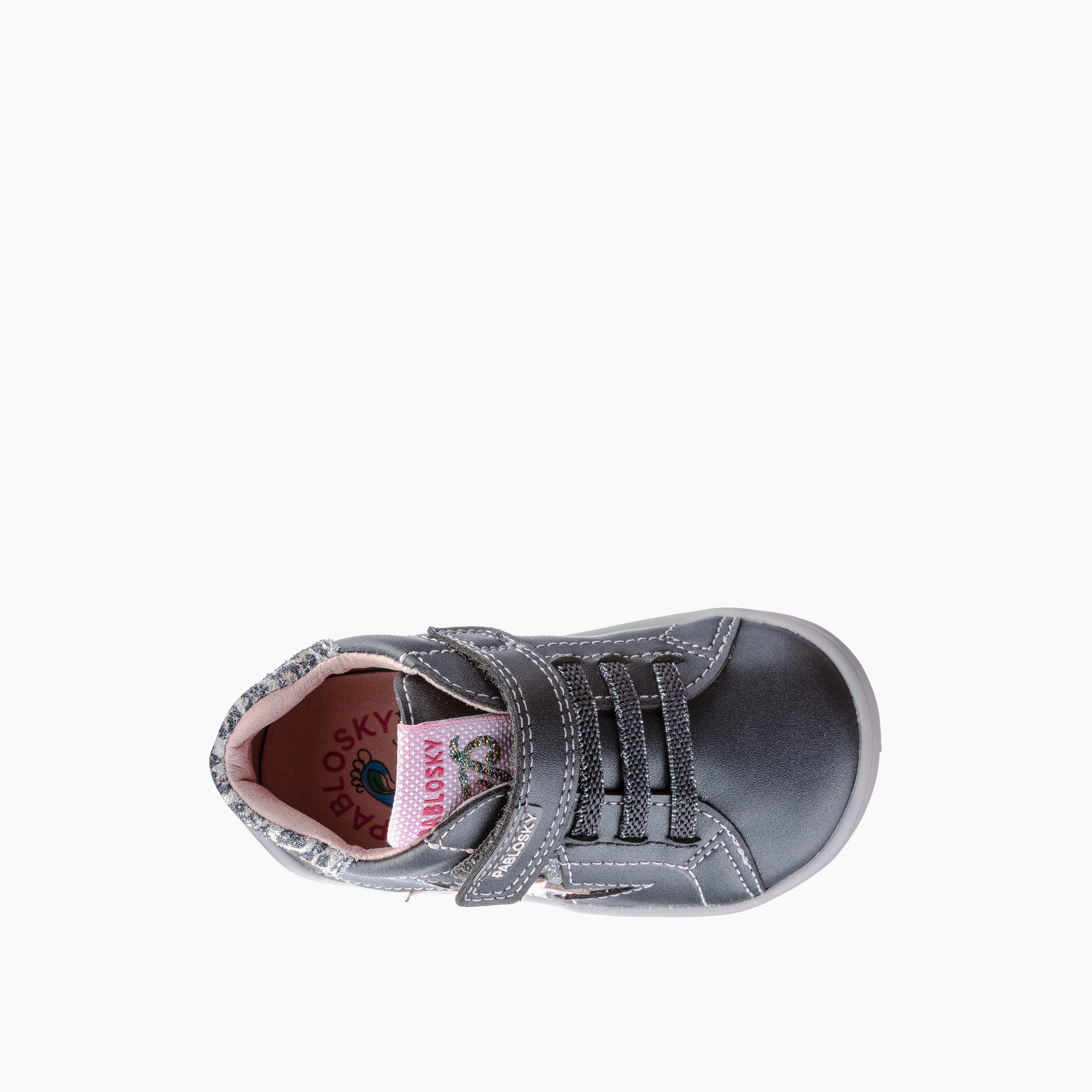 Pablosky Girls' High Top Sneakers with Hook and Loop Closure - 064455-baby-girls-shoes-closedshoes-image-4