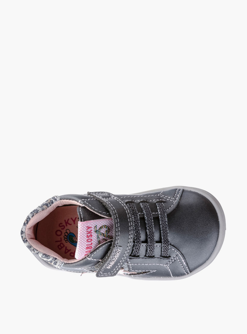 Pablosky Girls' High Top Sneakers with Hook and Loop Closure - 064455-baby-girls-shoes-closedshoes-image-4