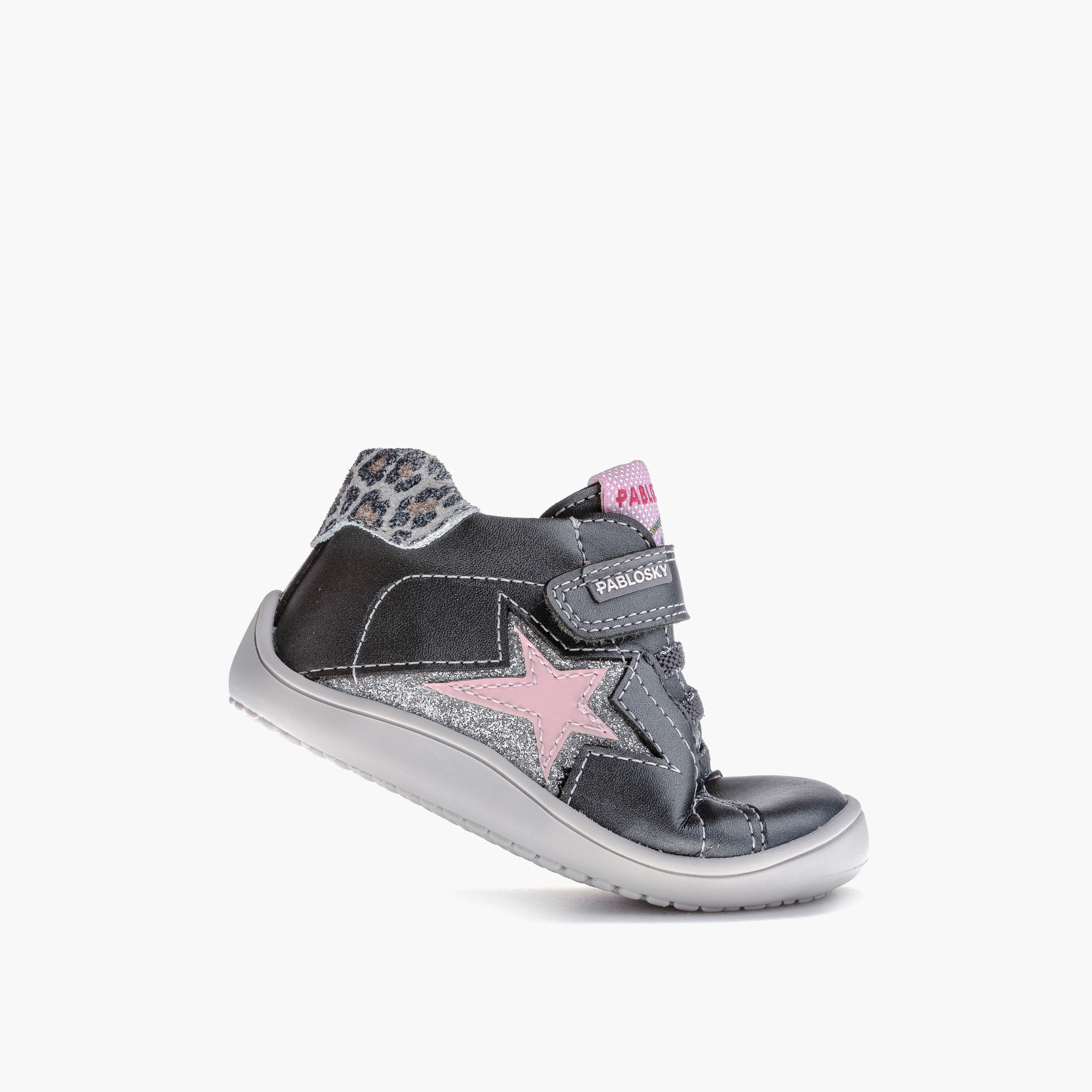 Pablosky Girls' High Top Sneakers with Hook and Loop Closure - 064455-baby-girls-shoes-closedshoes-image-5