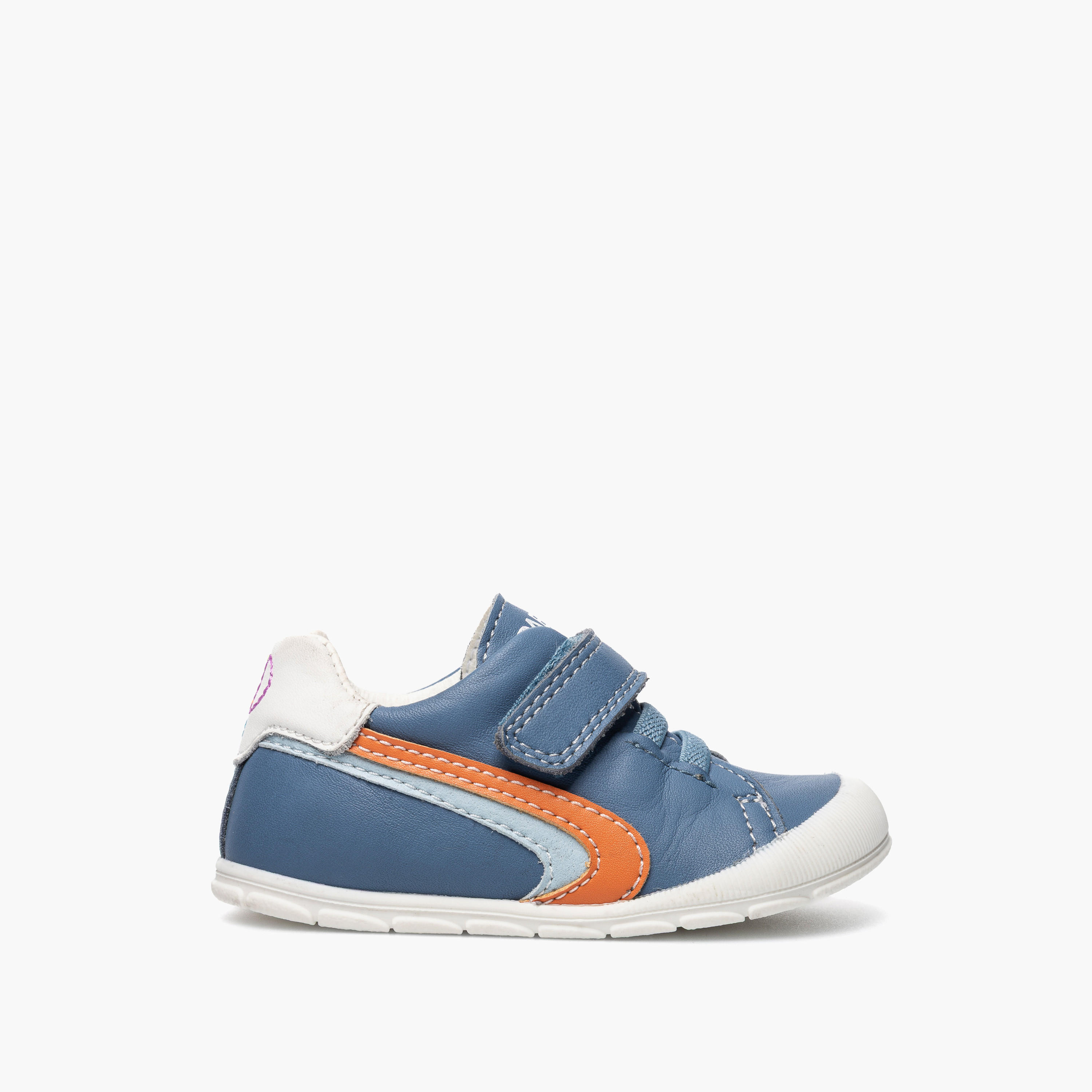 Pablosky Leather Ankle Sneakers with Hook & Loop Closure-baby-boys-shoes-closedshoes-image-2