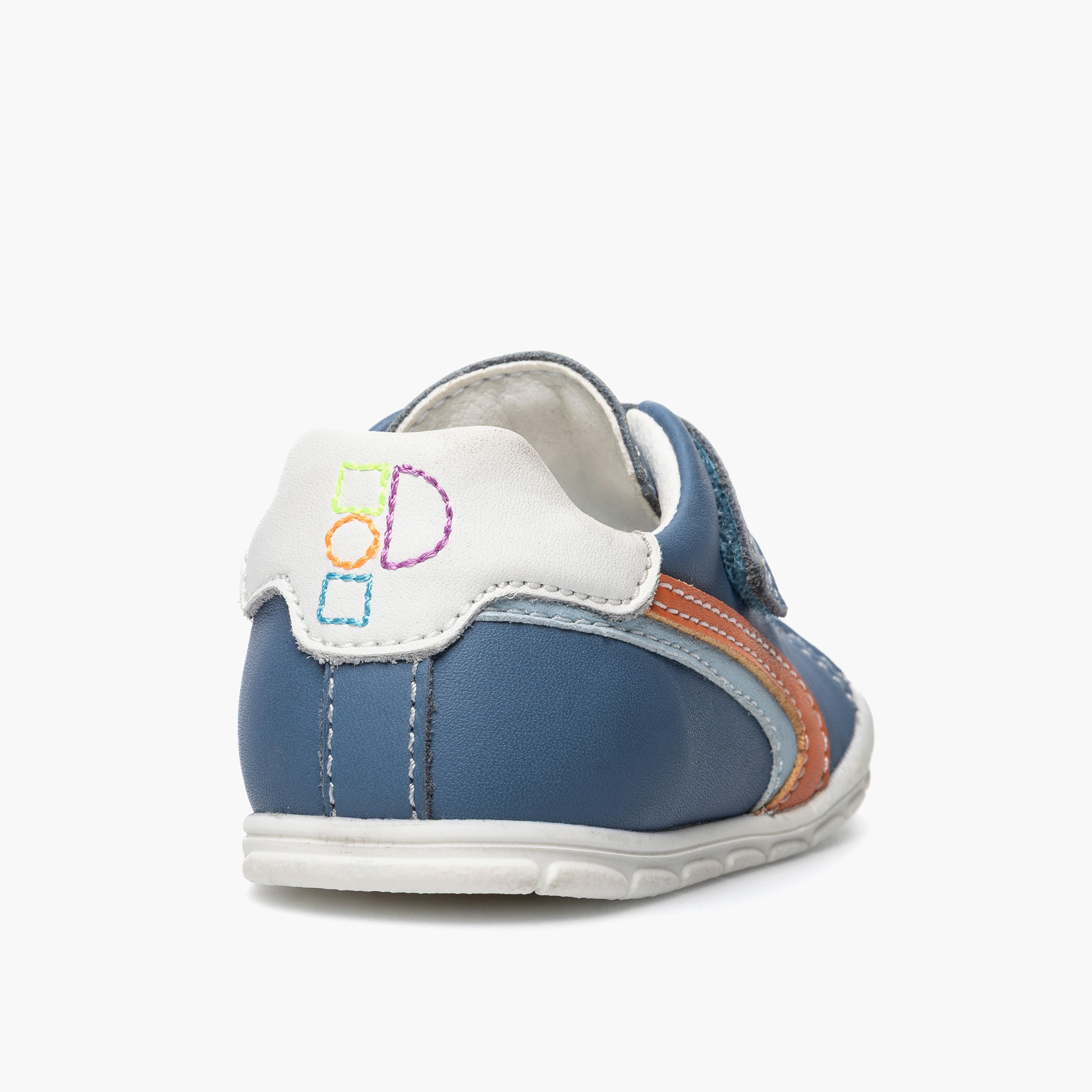 Pablosky Leather Ankle Sneakers with Hook & Loop Closure-baby-boys-shoes-closedshoes-image-3