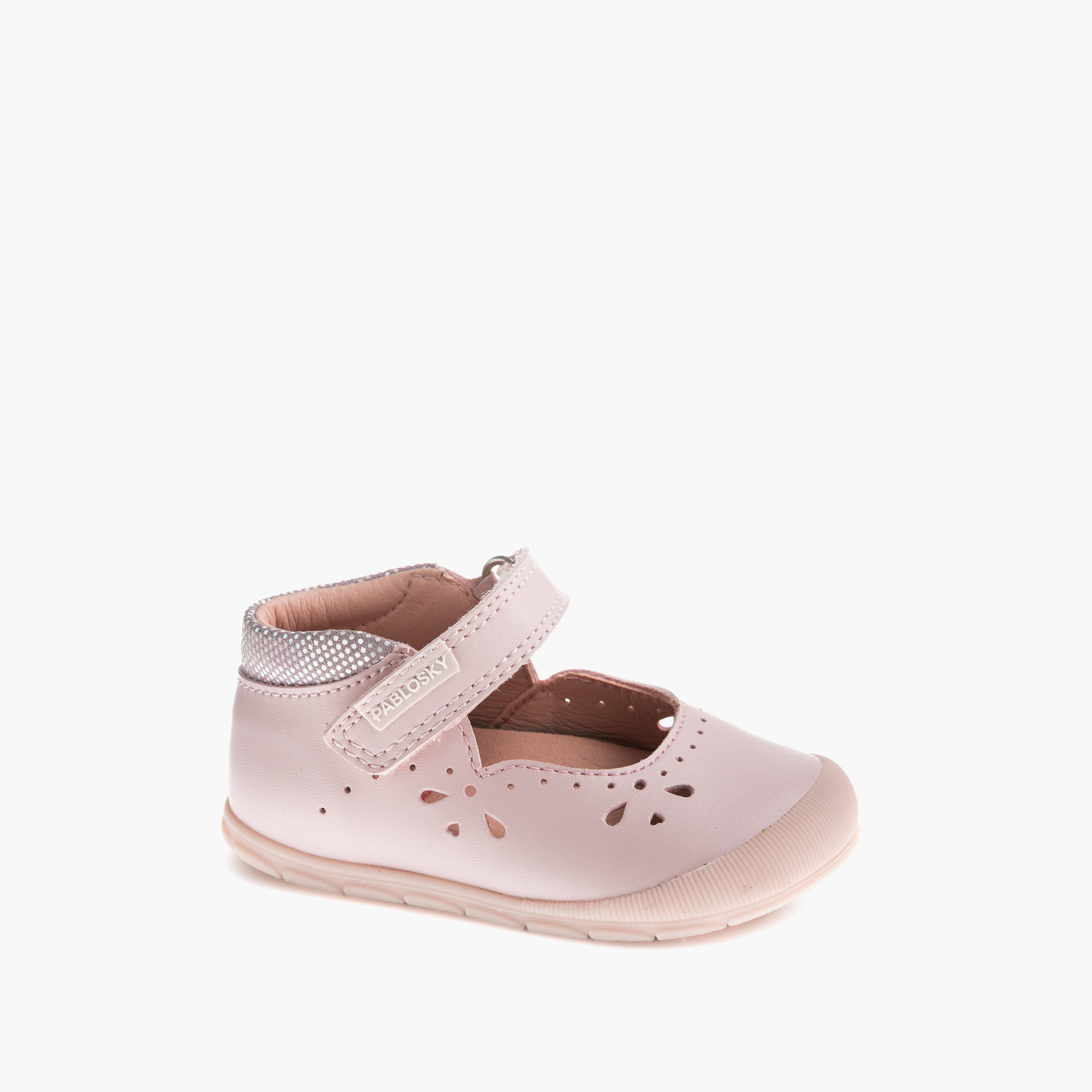 Pablosky Ankle Sneakers with Hook & Loop Closure-baby-girls-shoes-closedshoes-image-1