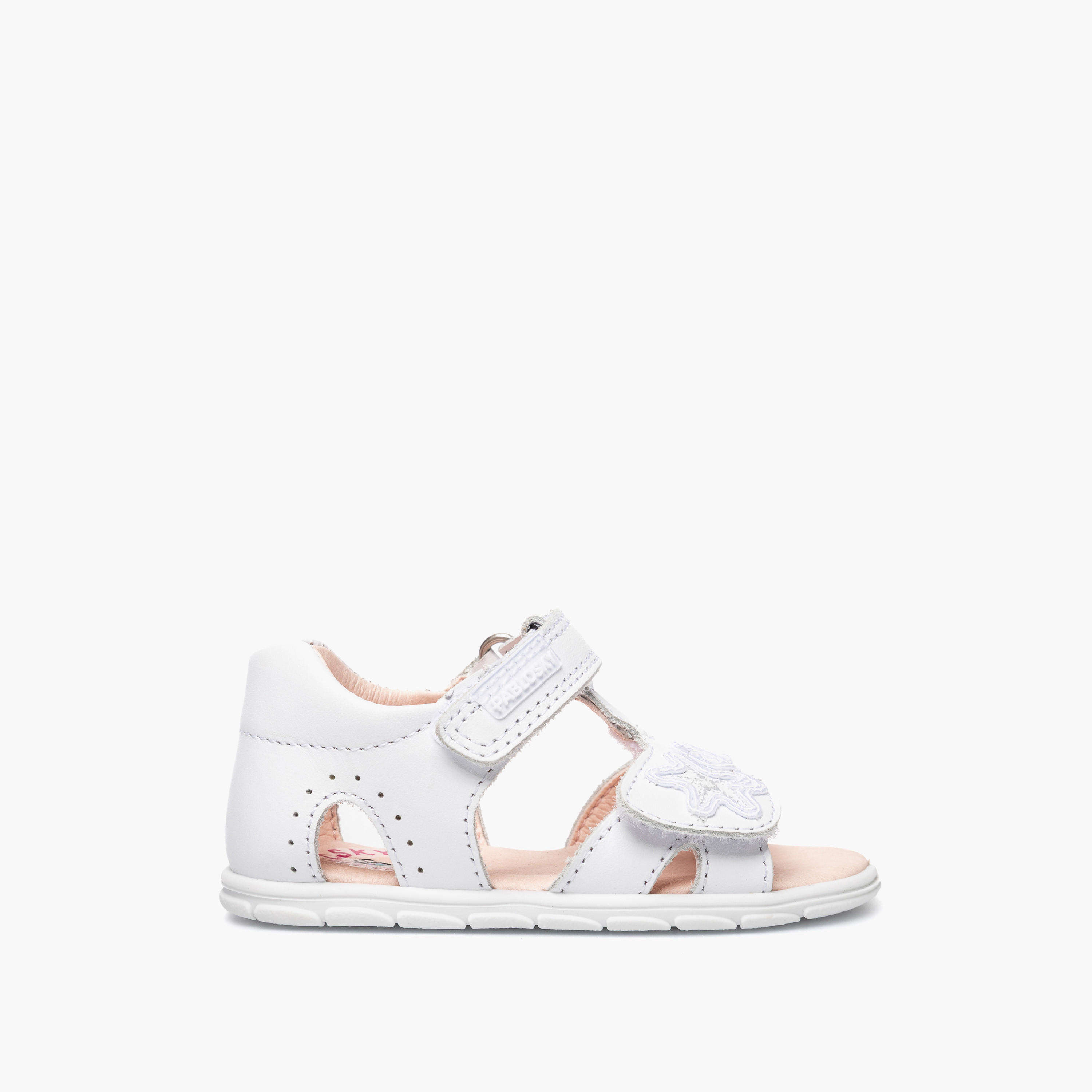 صندل جلد بأشرطة مع شريط إغلاق لاصق من بابلوسكي-baby-girls-shoes-sandals-image-2