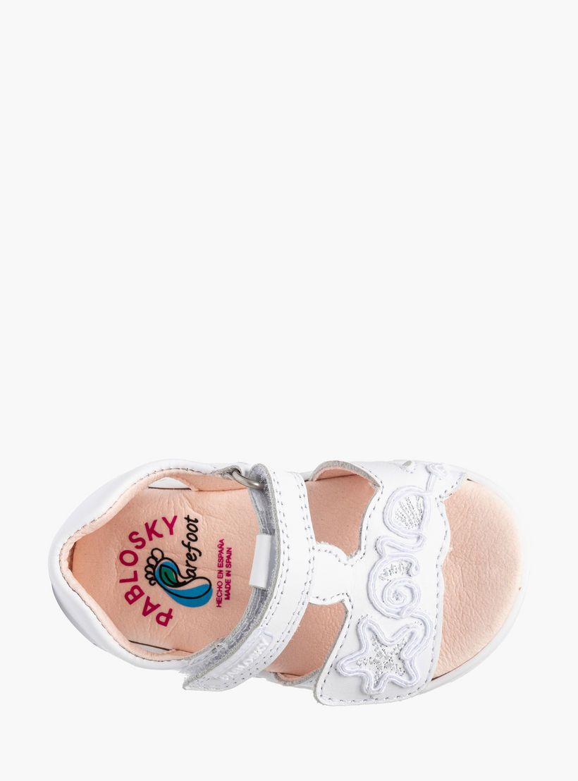 صندل جلد بأشرطة مع شريط إغلاق لاصق من بابلوسكي-baby-girls-shoes-sandals-image-4