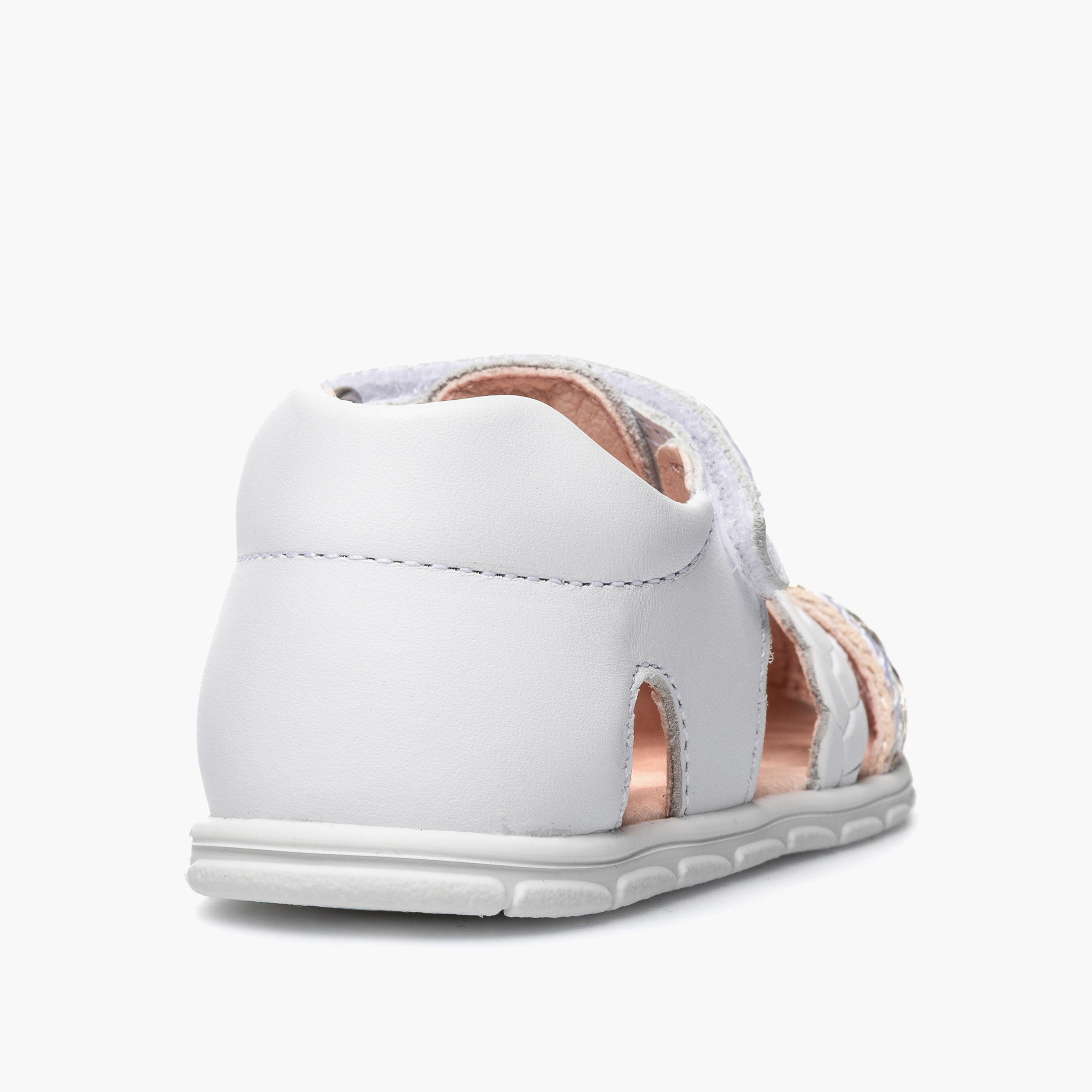 Pablosky Leather Comfort Sandals with Hook & Loop Closure-baby-girls-shoes-sandals-image-3