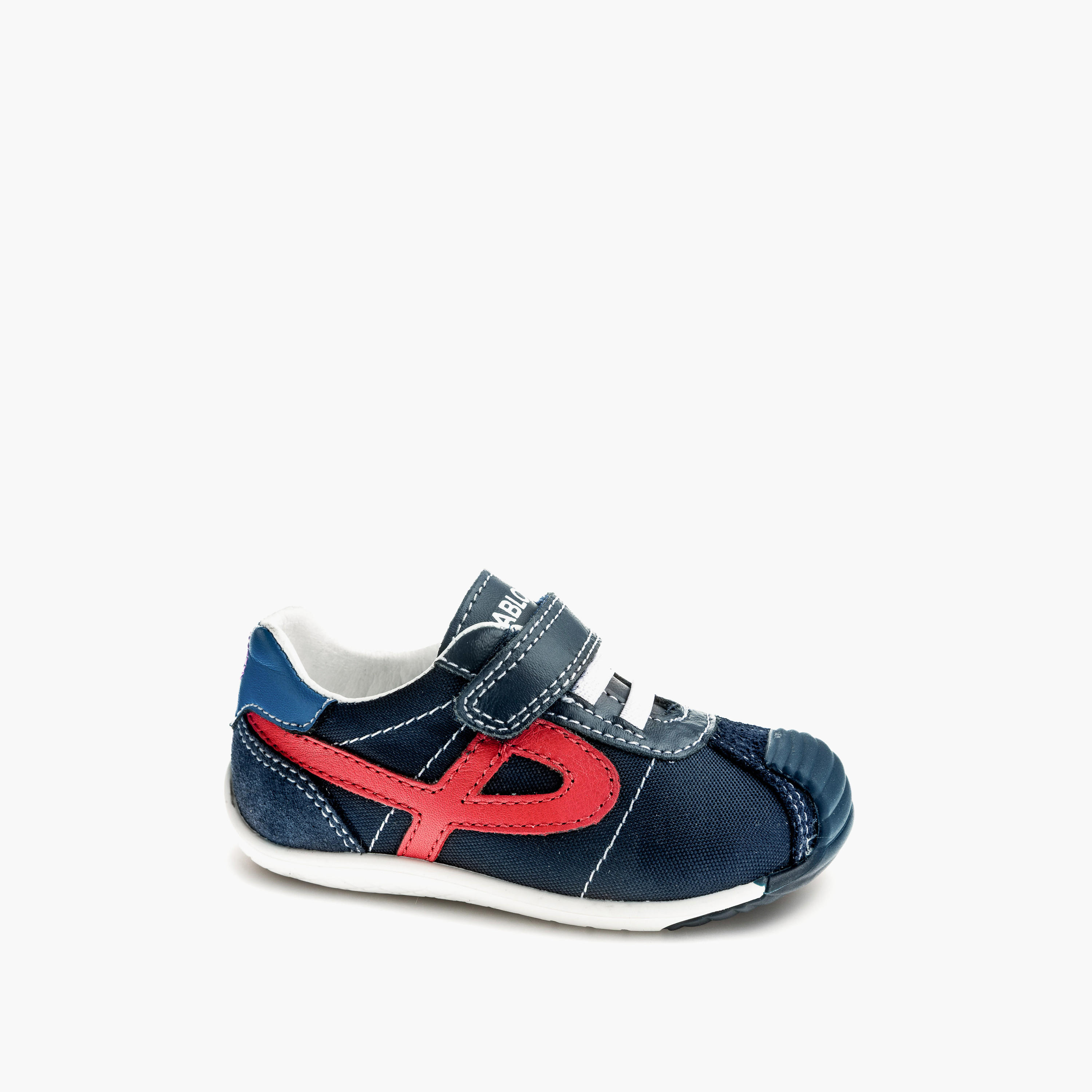 Pablosky Leather Ankle Sneakers with Hook & Loop Closure-baby-boys-shoes-closedshoes-image-1