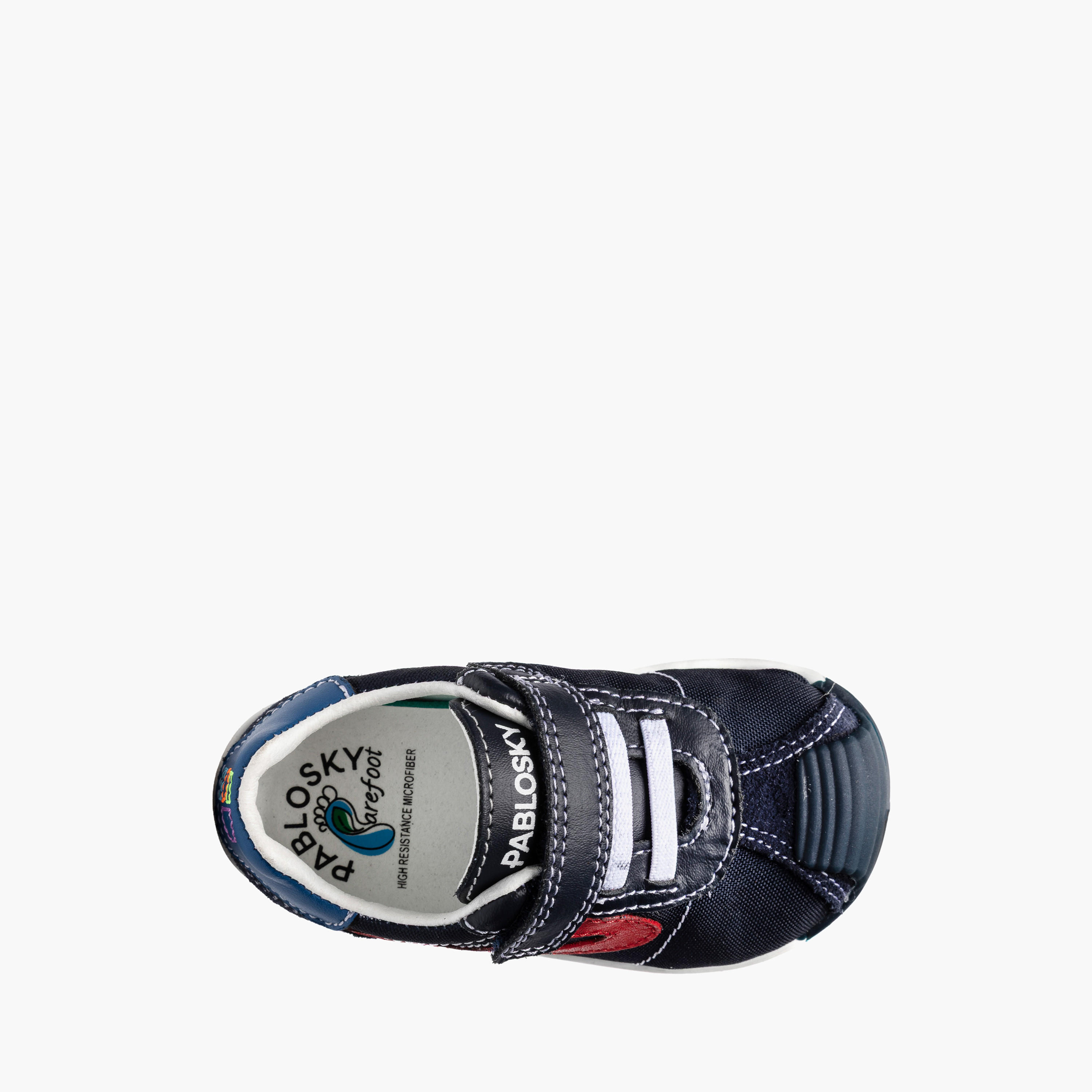 Pablosky Leather Ankle Sneakers with Hook & Loop Closure-baby-boys-shoes-closedshoes-image-4