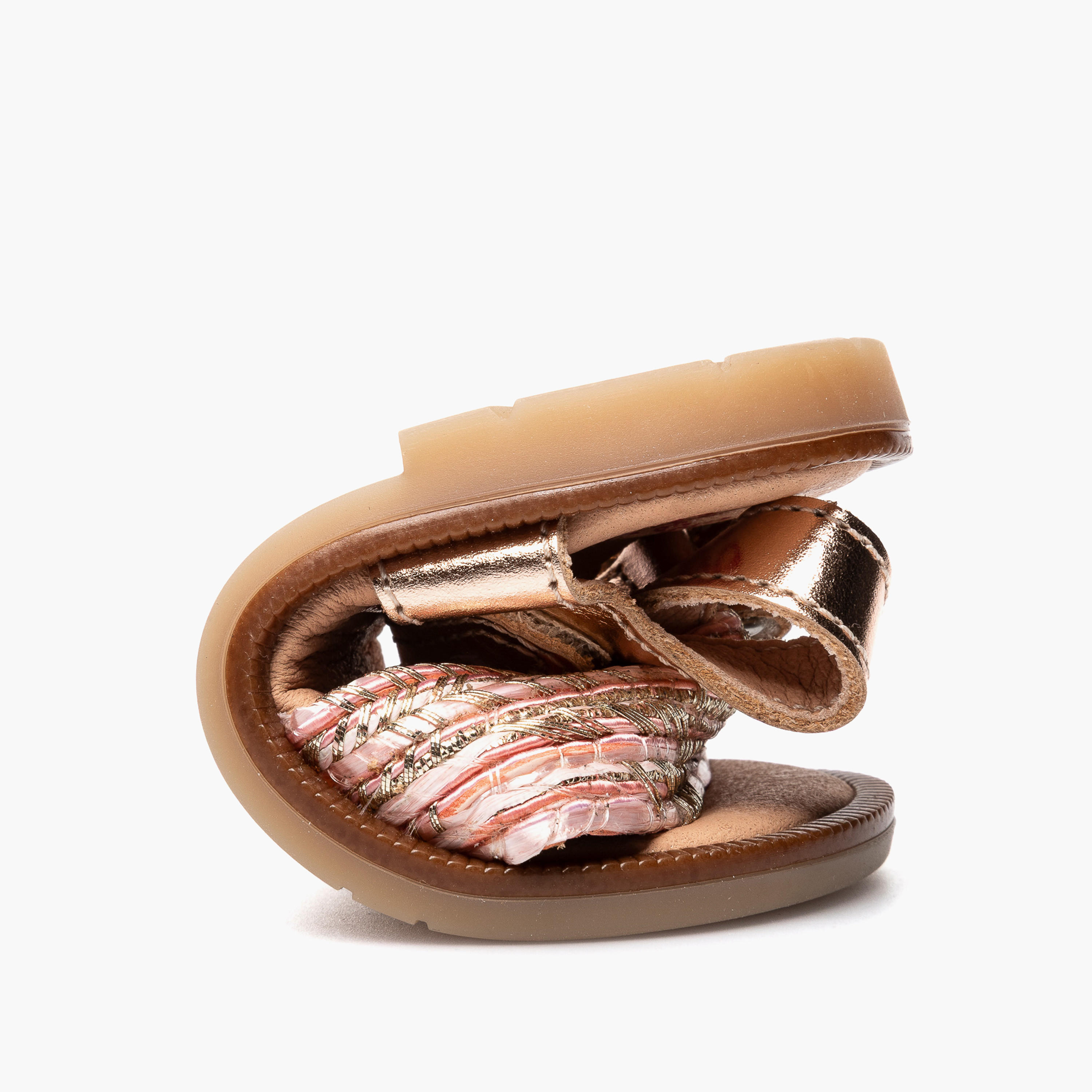صندل بشريط إغلاق لاصق وبتصميم مضفر من بابلوسكي-baby-girls-shoes-sandals-image-6