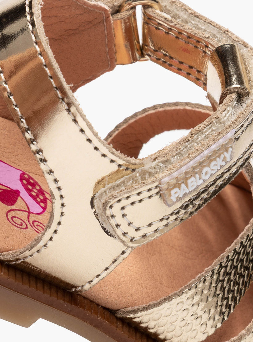 Pablosky Leather Comfort Sandals with Hook & Loop Closure-baby-girls-shoes-sandals-image-7