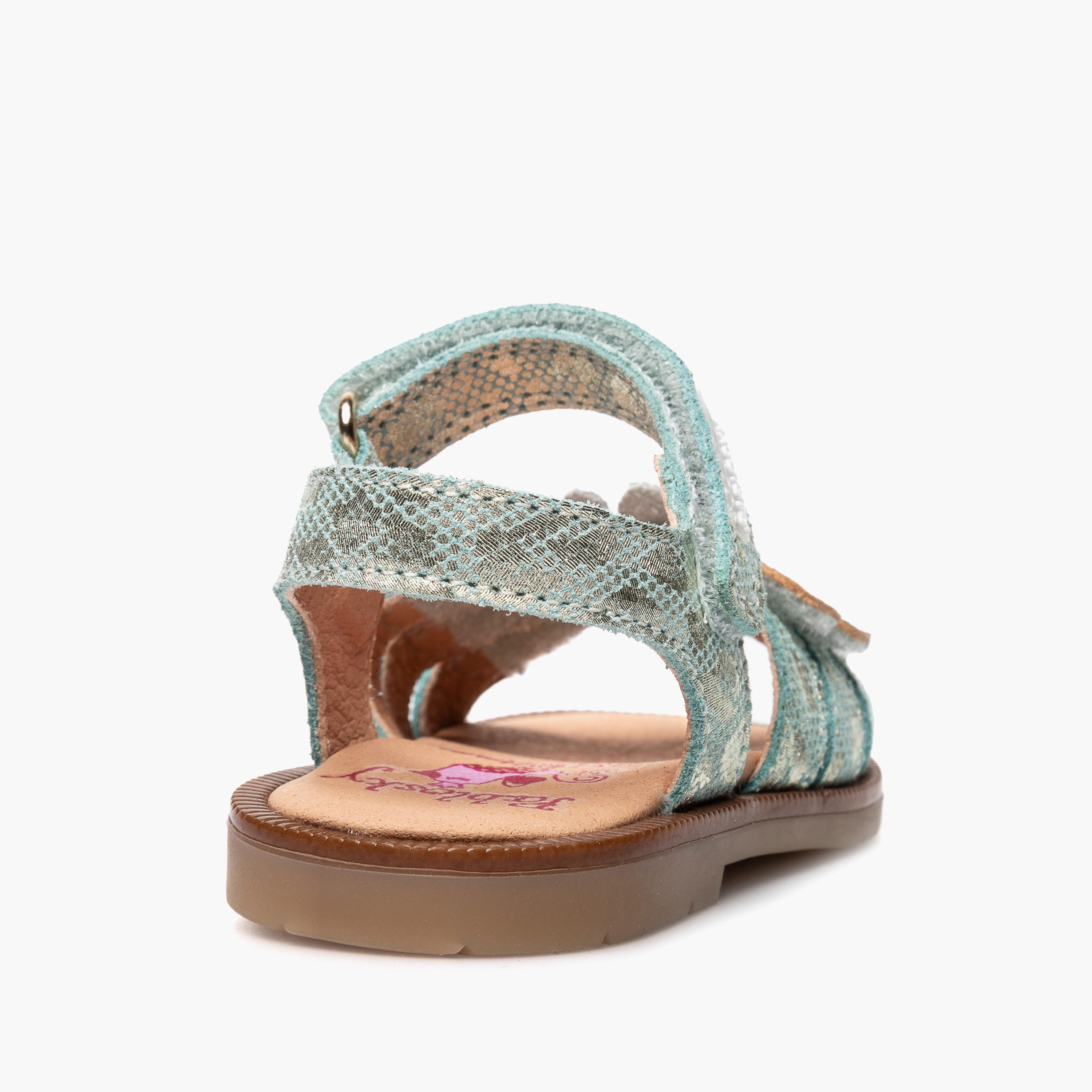 Pablosky Sandals with Hook & Loop Closure, Floral Accent-baby-girls-shoes-sandals-image-3