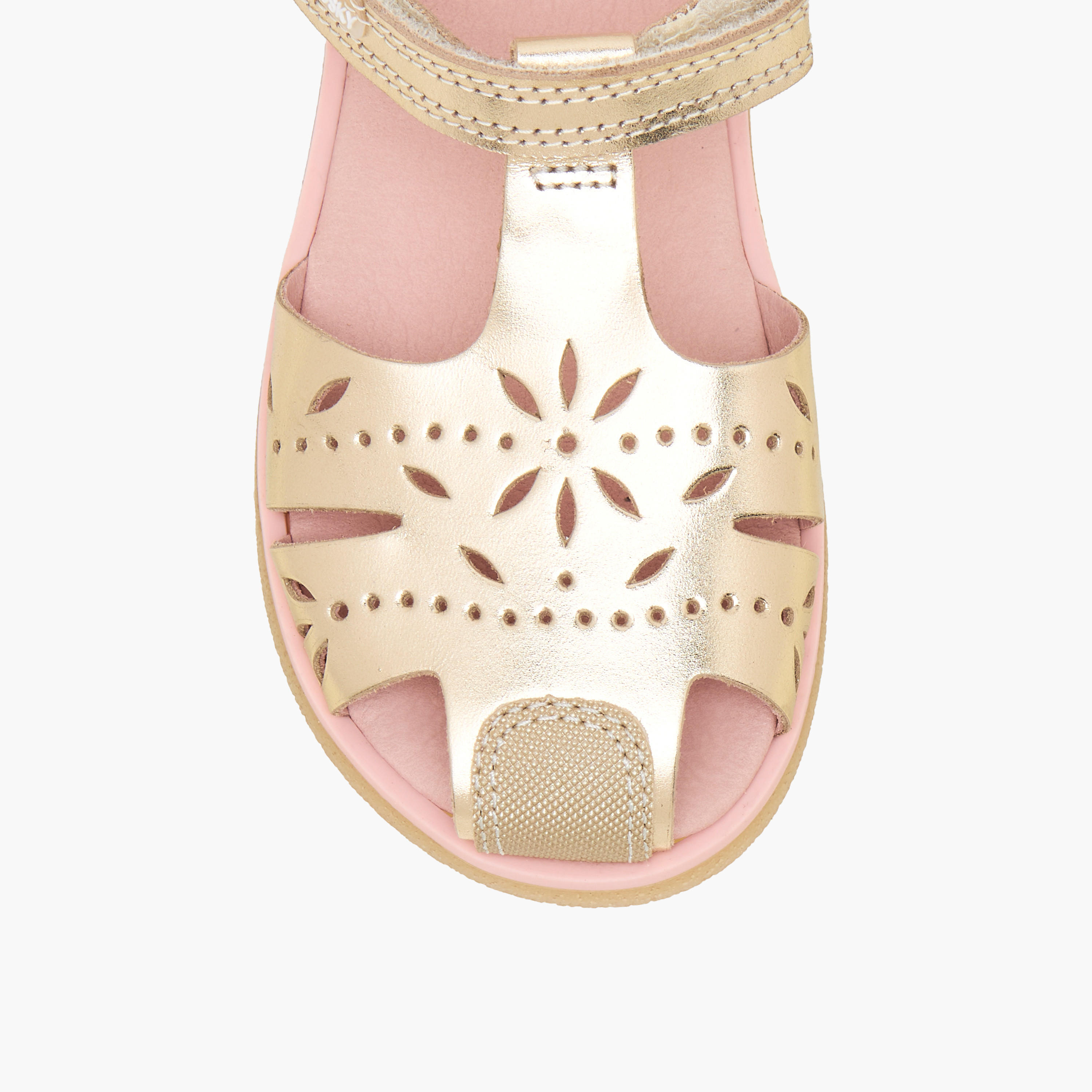 Pablosky Leather Hook & Loop Fisherman Strap Sandals-baby-girls-shoes-sandals-image-4