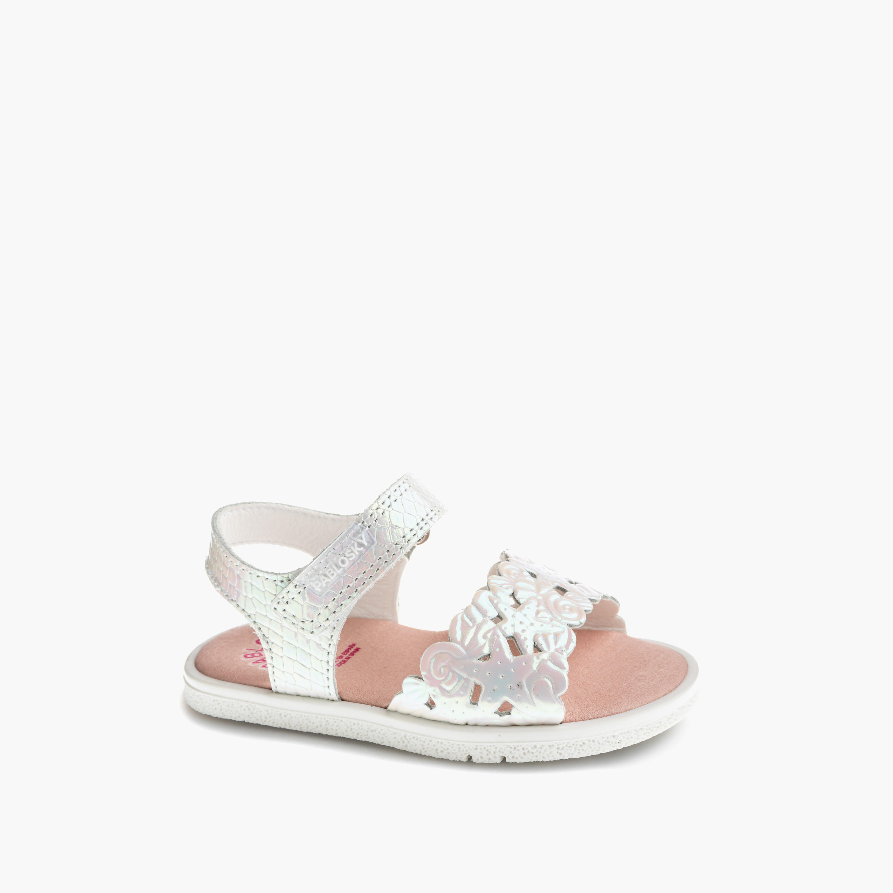 صندل بتصميم مفرغ وشريط إغلاق لاصق من بابلوسكي-baby-girls-shoes-sandals-image-1