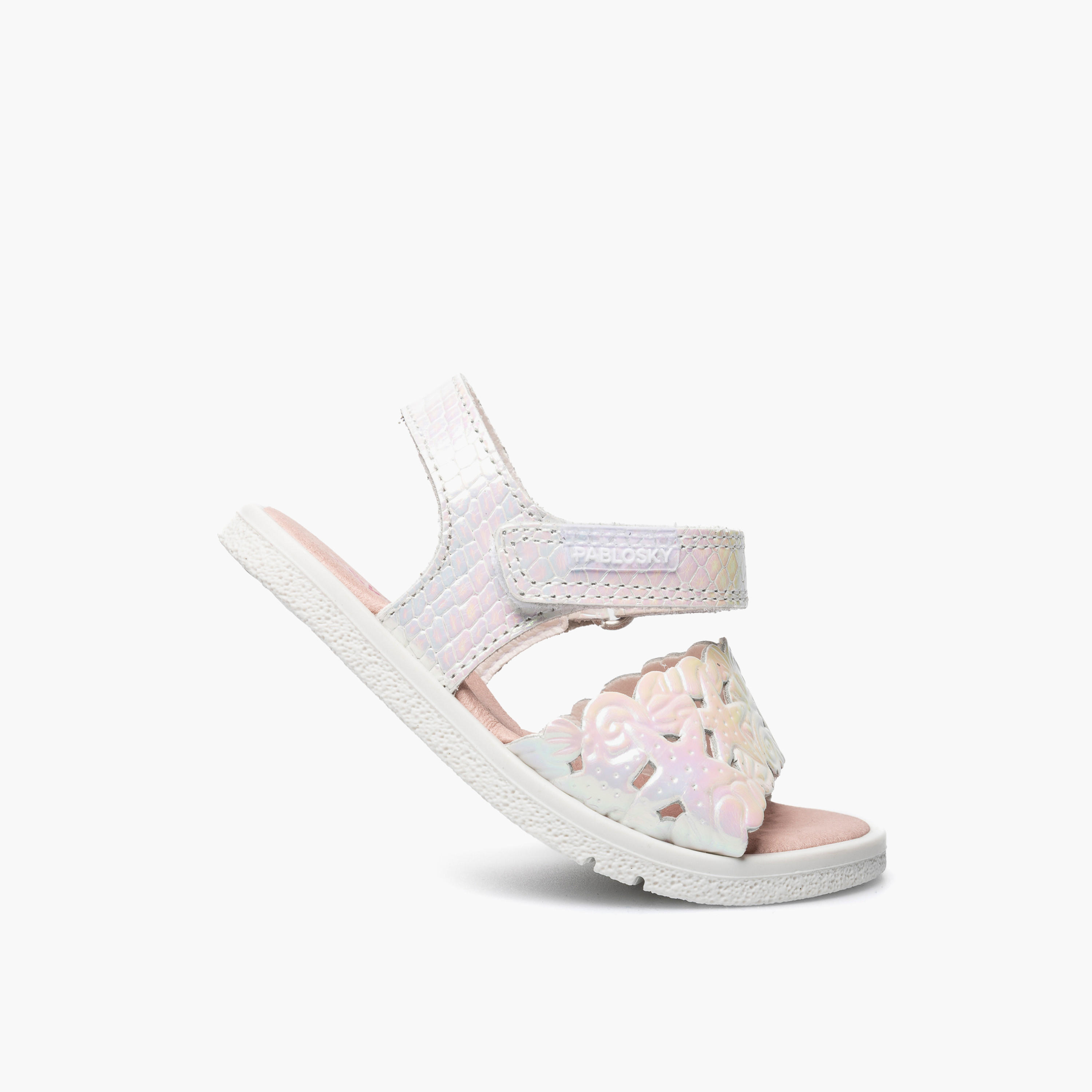 صندل بتصميم مفرغ وشريط إغلاق لاصق من بابلوسكي-baby-girls-shoes-sandals-image-5