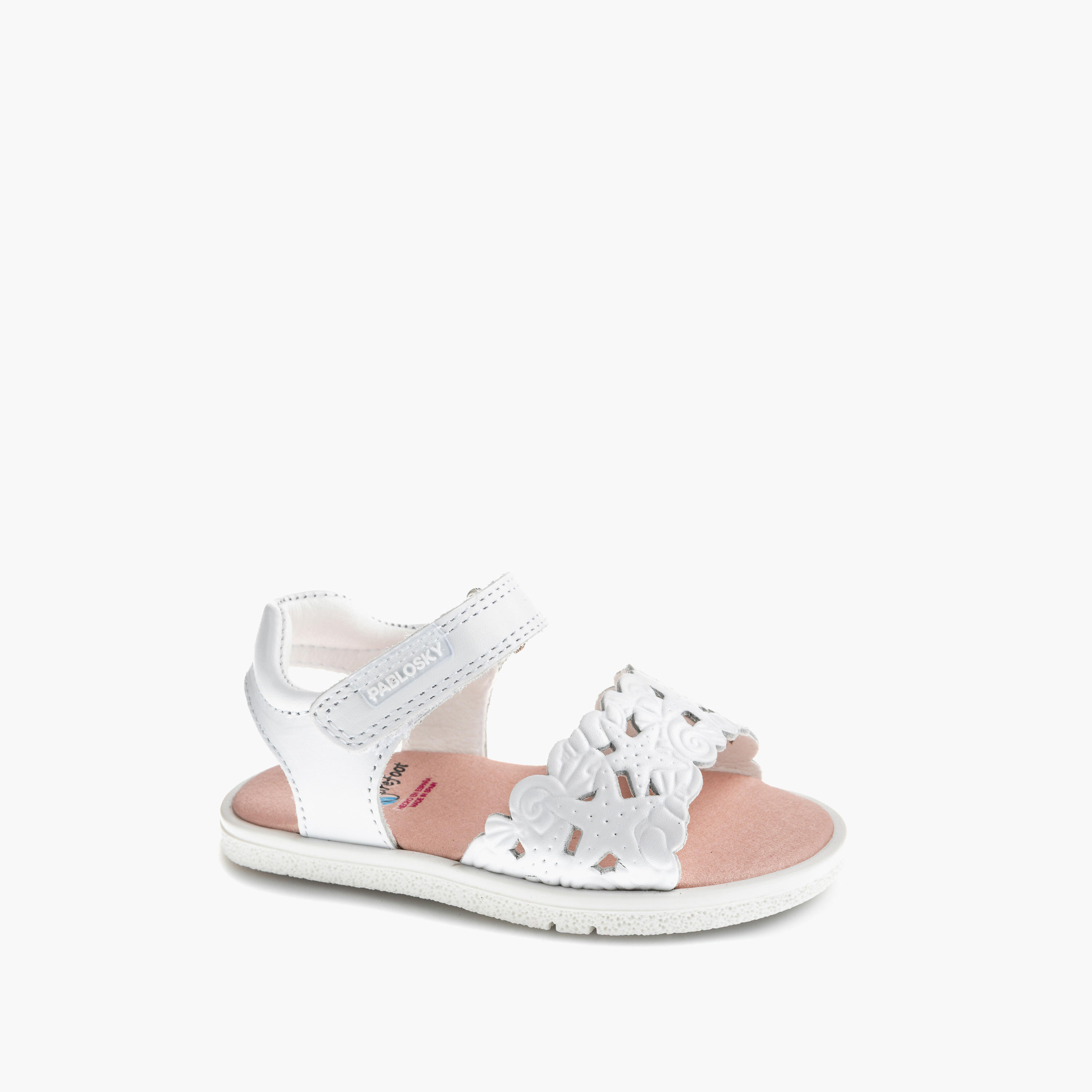 Pablosky Sandals with Hook & Loop Closure, Cutout Design-baby-girls-shoes-sandals-image-1