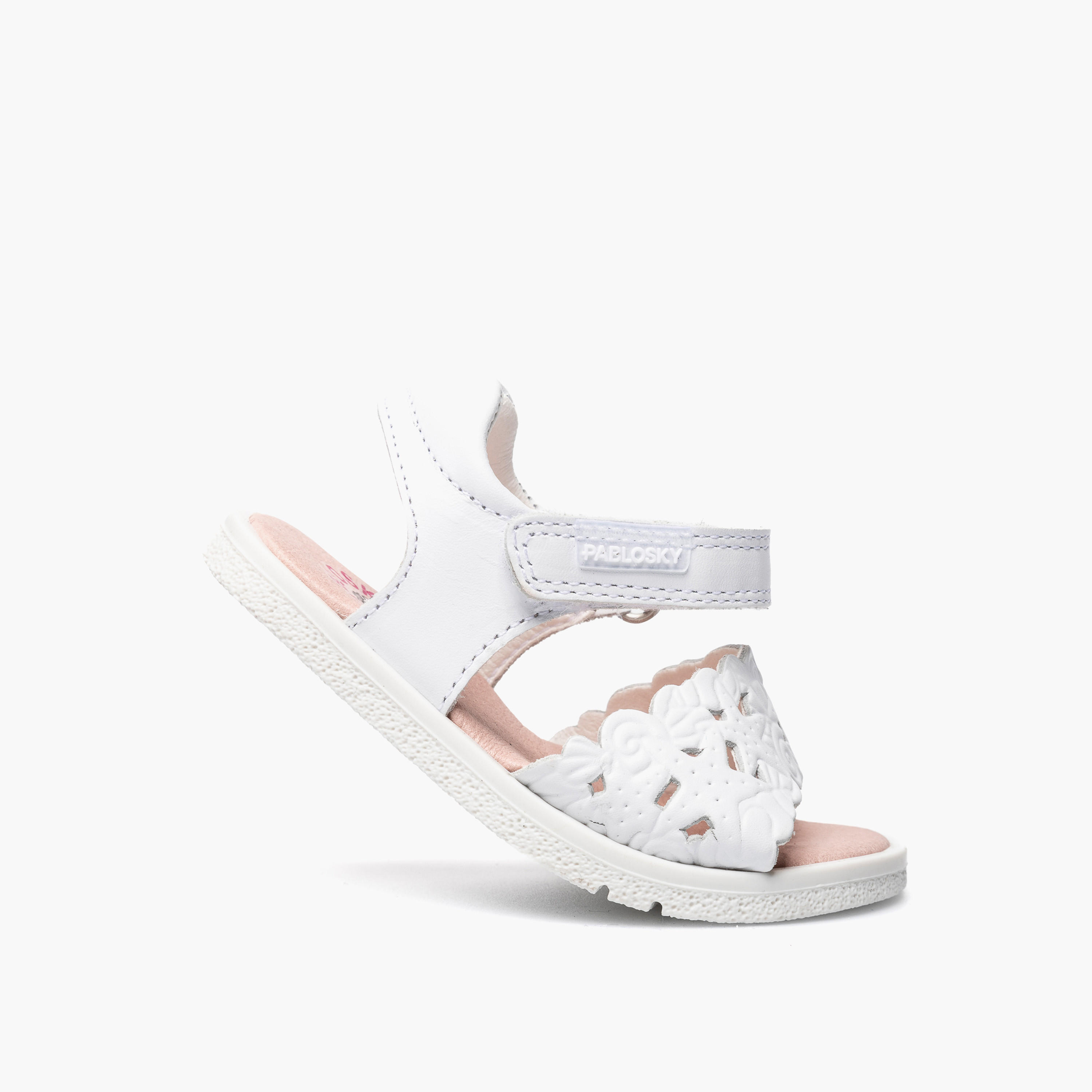 Pablosky Sandals with Hook & Loop Closure, Cutout Design-baby-girls-shoes-sandals-image-5
