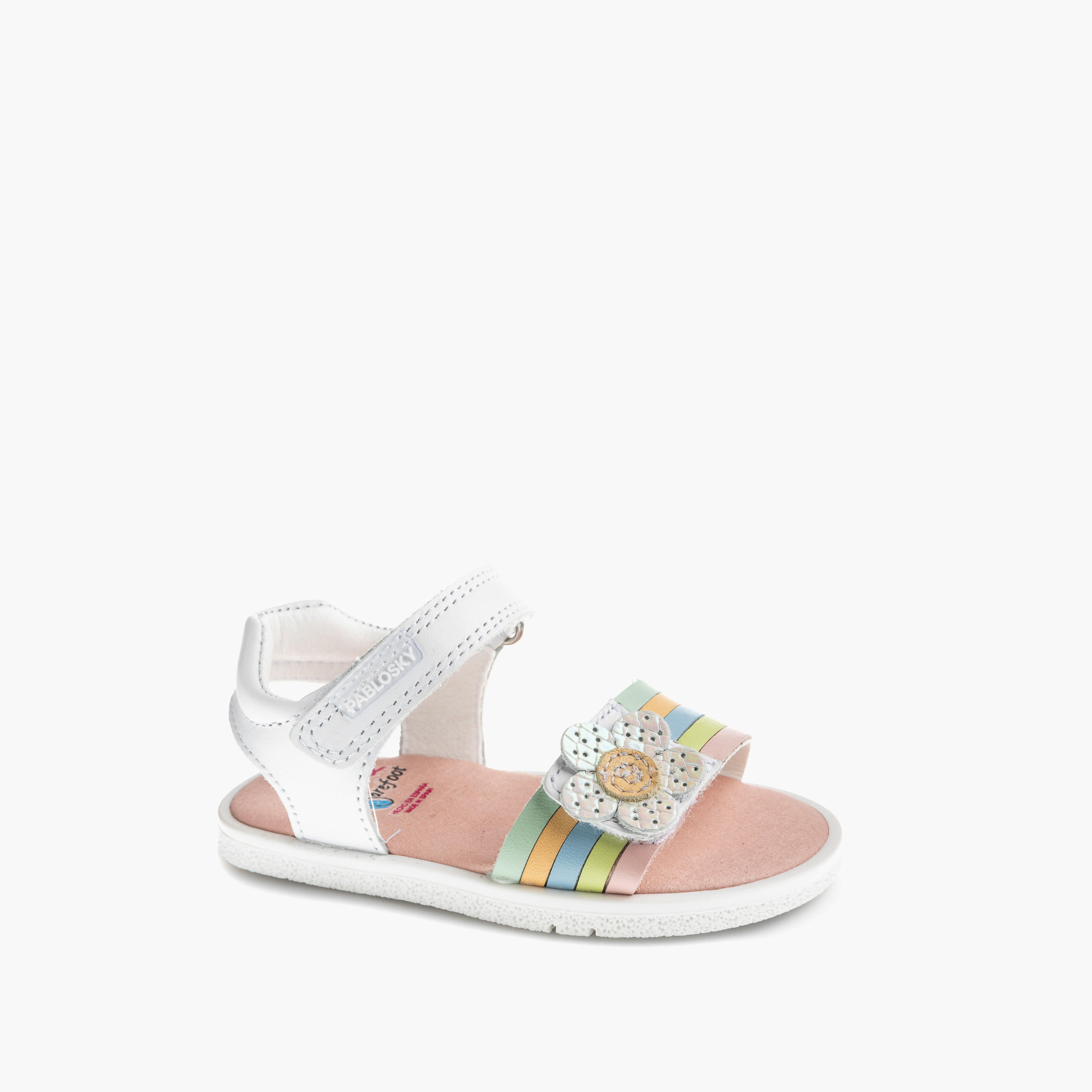Pablosky Leather Sandals with Hook & Loop Closure-baby-girls-shoes-sandals-image-1