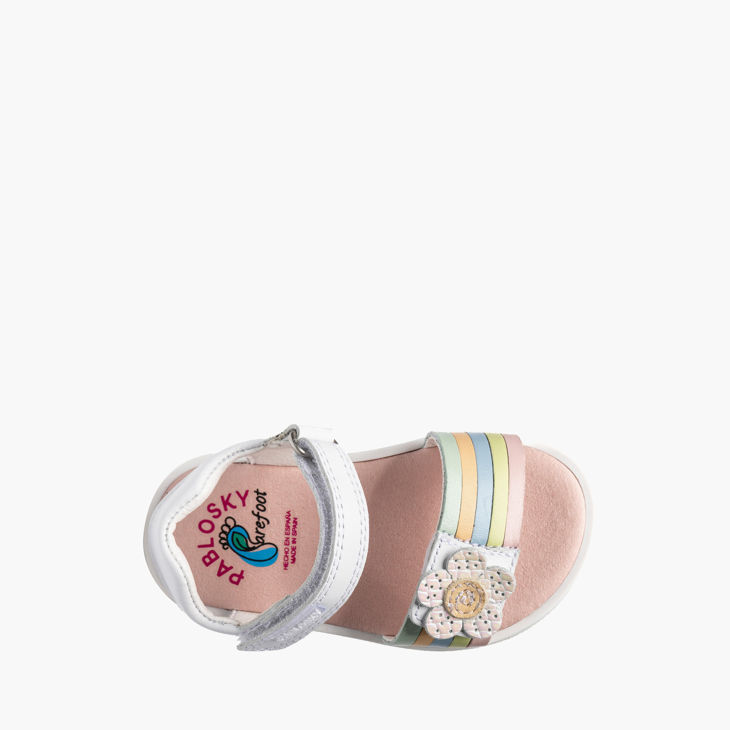 Pablosky Leather Sandals with Hook & Loop Closure-baby-girls-shoes-sandals-image-4