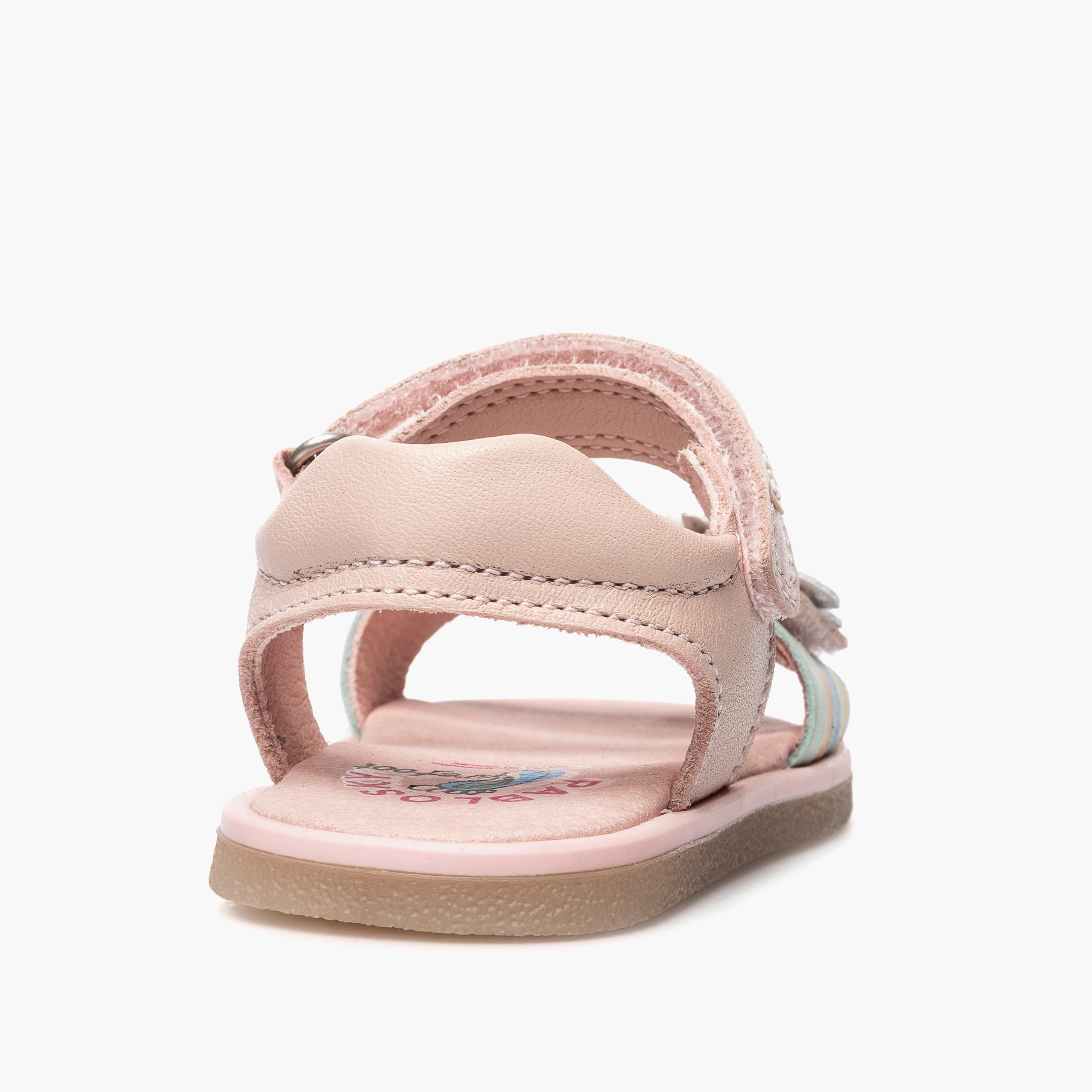 Pablosky Leather Strap Sandals with Hook & Loop Closure-baby-girls-shoes-sandals-image-3