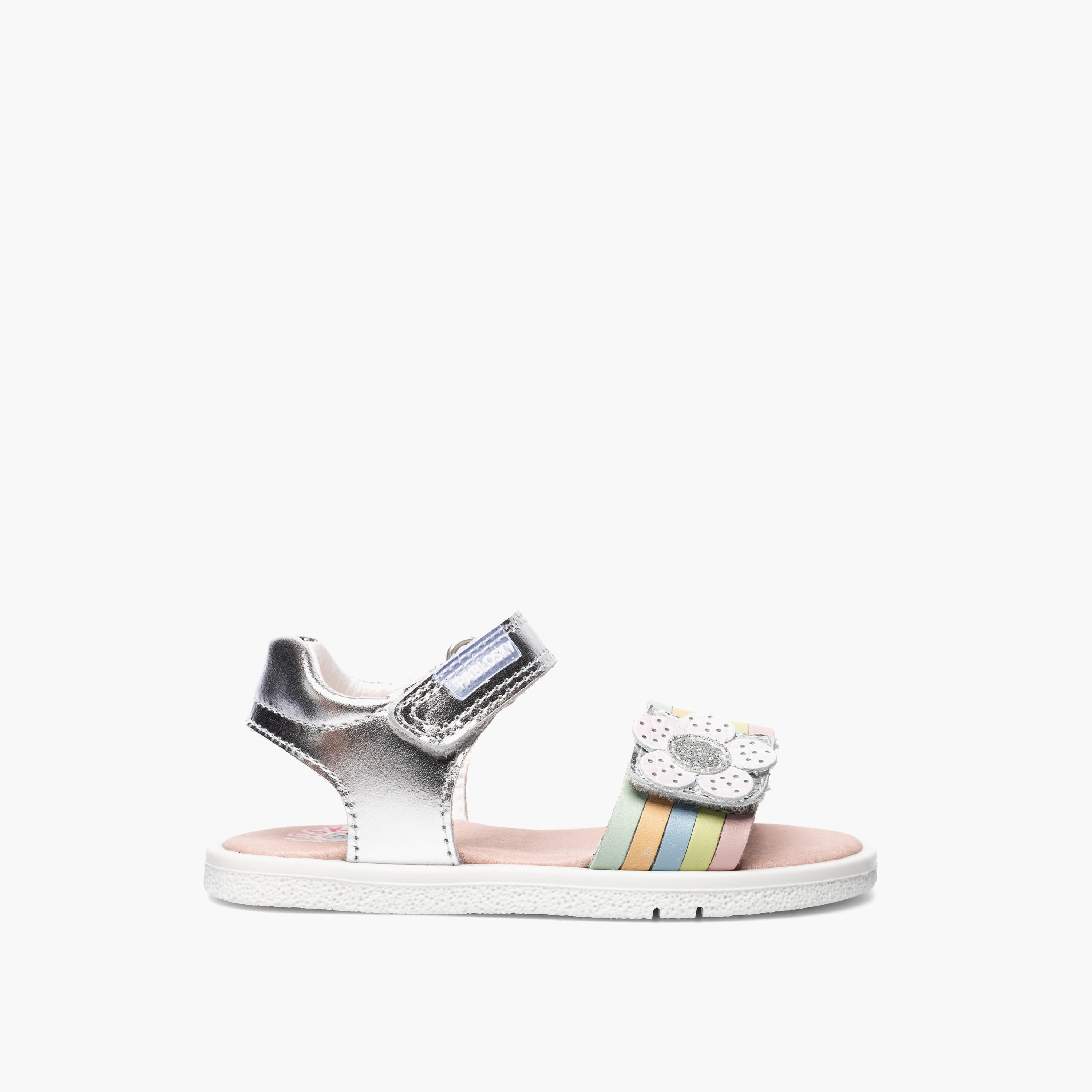صندل بشريط إغلاق لاصق وزينة زهرية من بابلوسكي-baby-girls-shoes-sandals-image-2