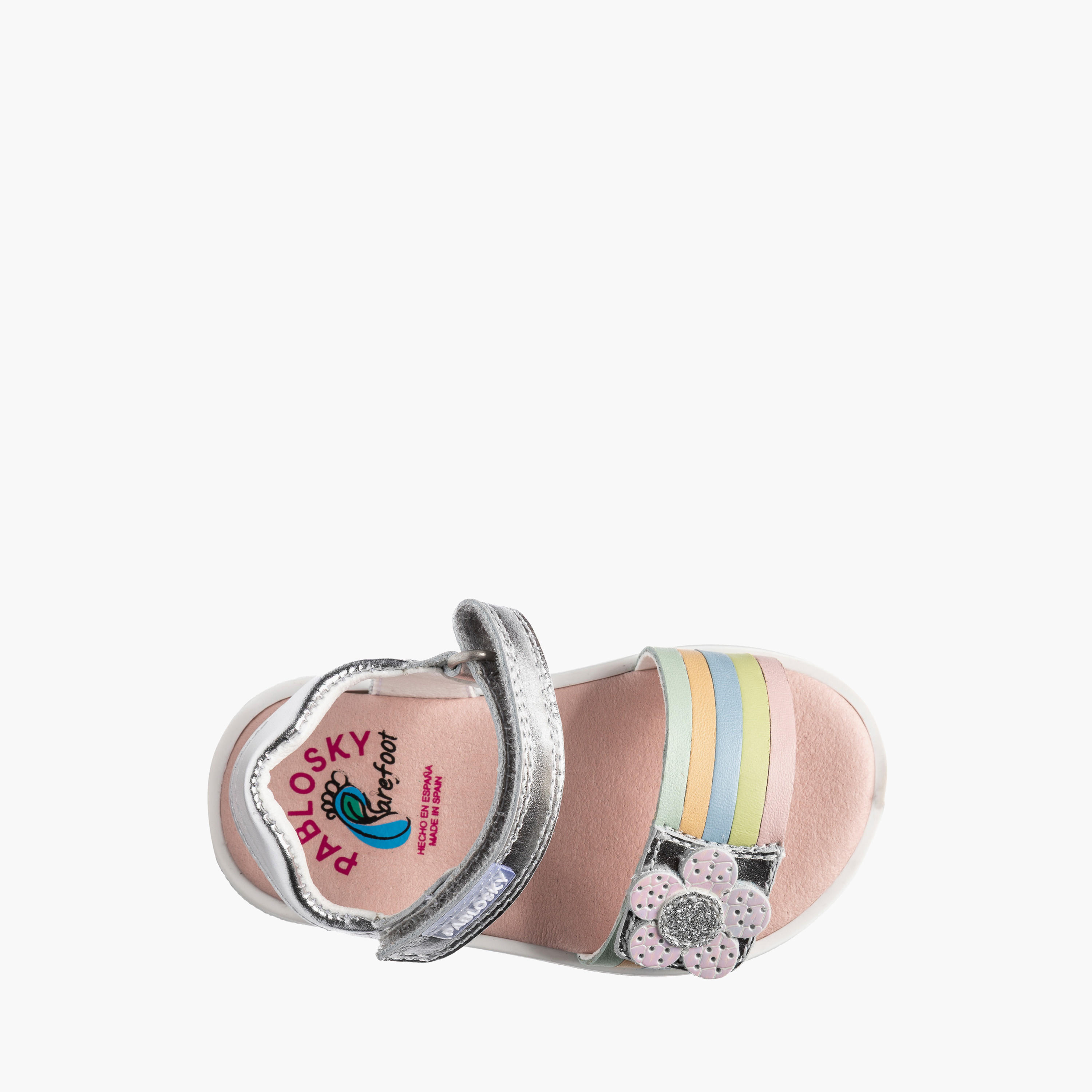 صندل بشريط إغلاق لاصق وزينة زهرية من بابلوسكي-baby-girls-shoes-sandals-image-4