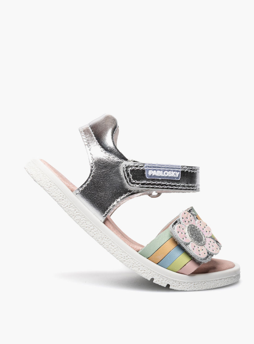 صندل بشريط إغلاق لاصق وزينة زهرية من بابلوسكي-baby-girls-shoes-sandals-image-5