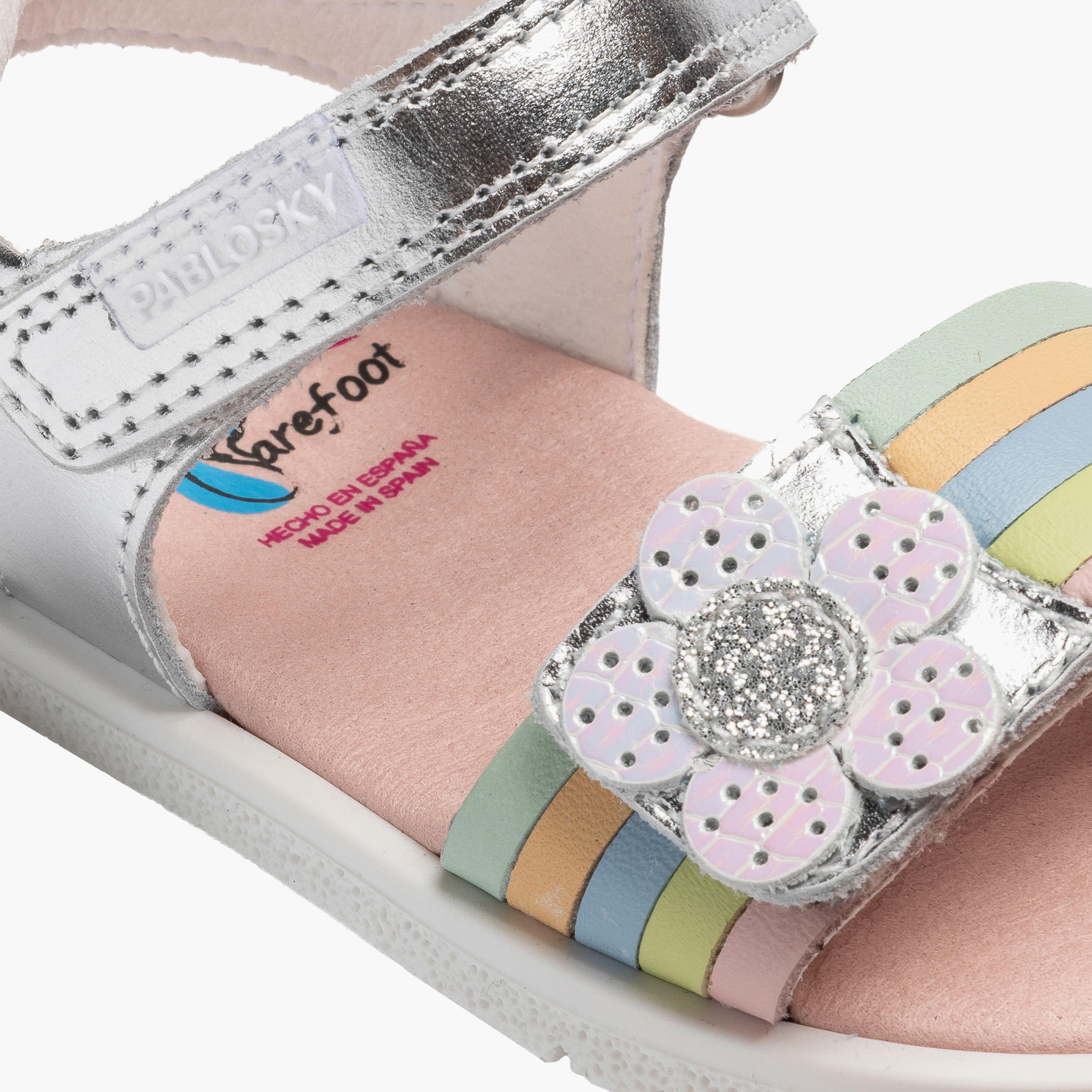 صندل بشريط إغلاق لاصق وزينة زهرية من بابلوسكي-baby-girls-shoes-sandals-image-7