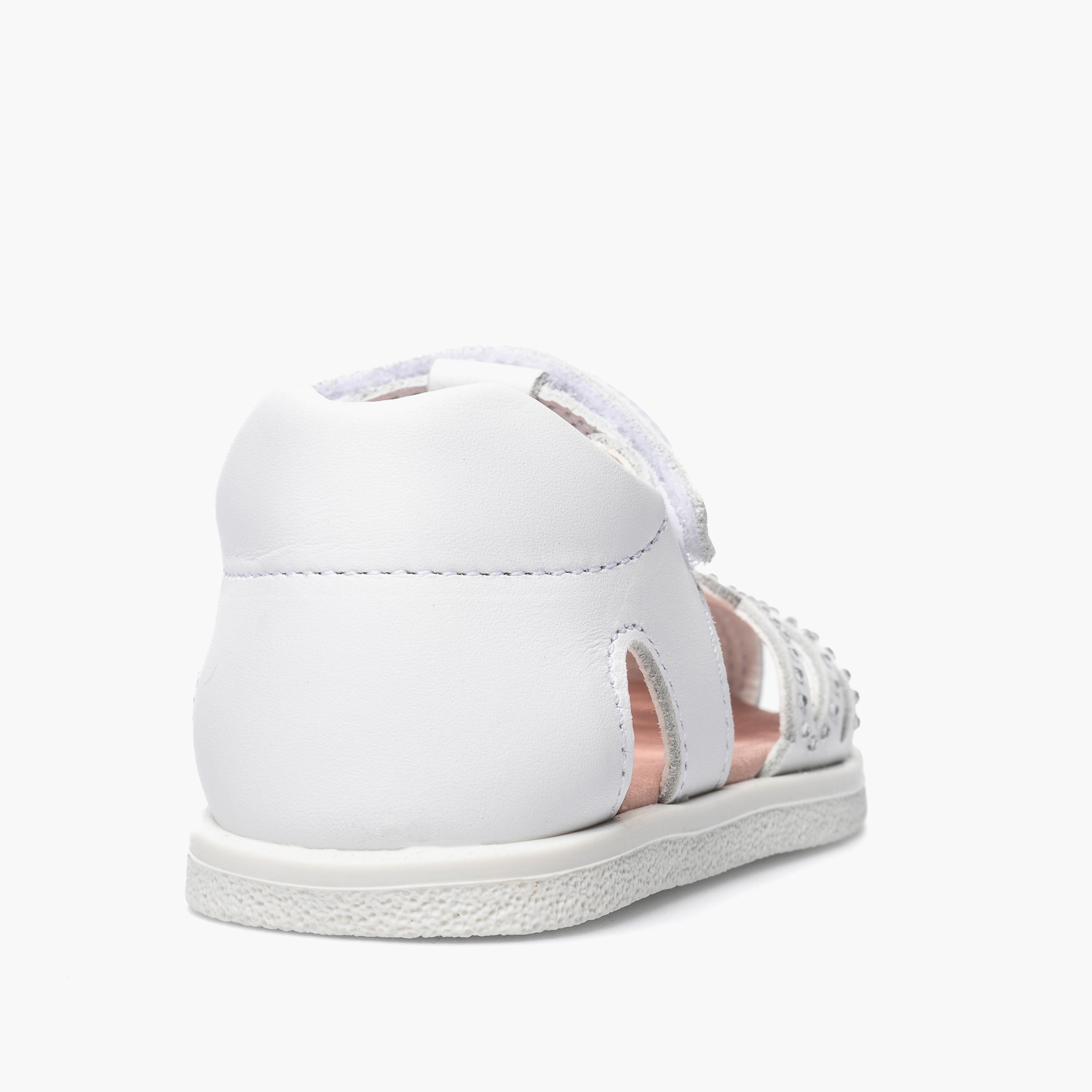 Pablosky Leather Comfort Sandals with Hook & Loop Closure, Cutout Design-baby-girls-shoes-sandals-image-3