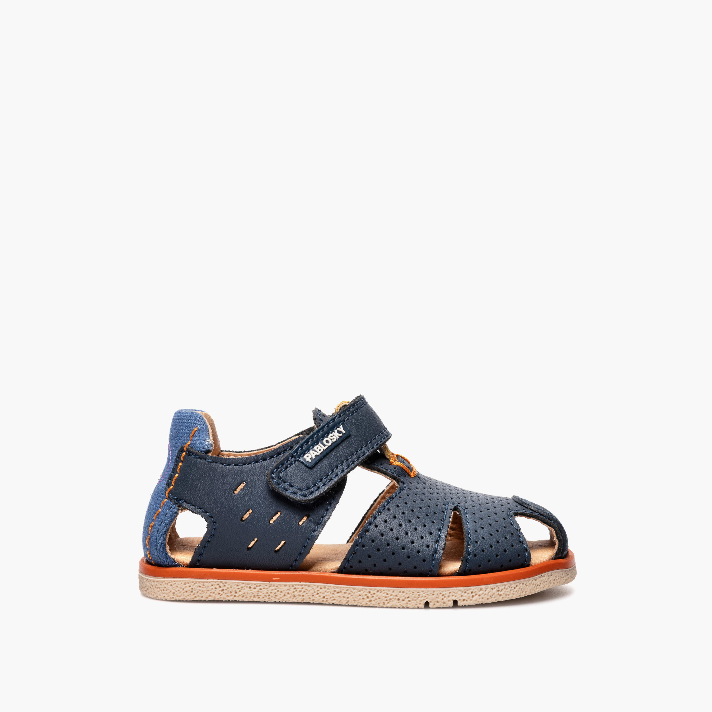 Pablosky Sandals with Hook & Loop Closure with Perforated Design-baby-boys-shoes-sandals-image-2